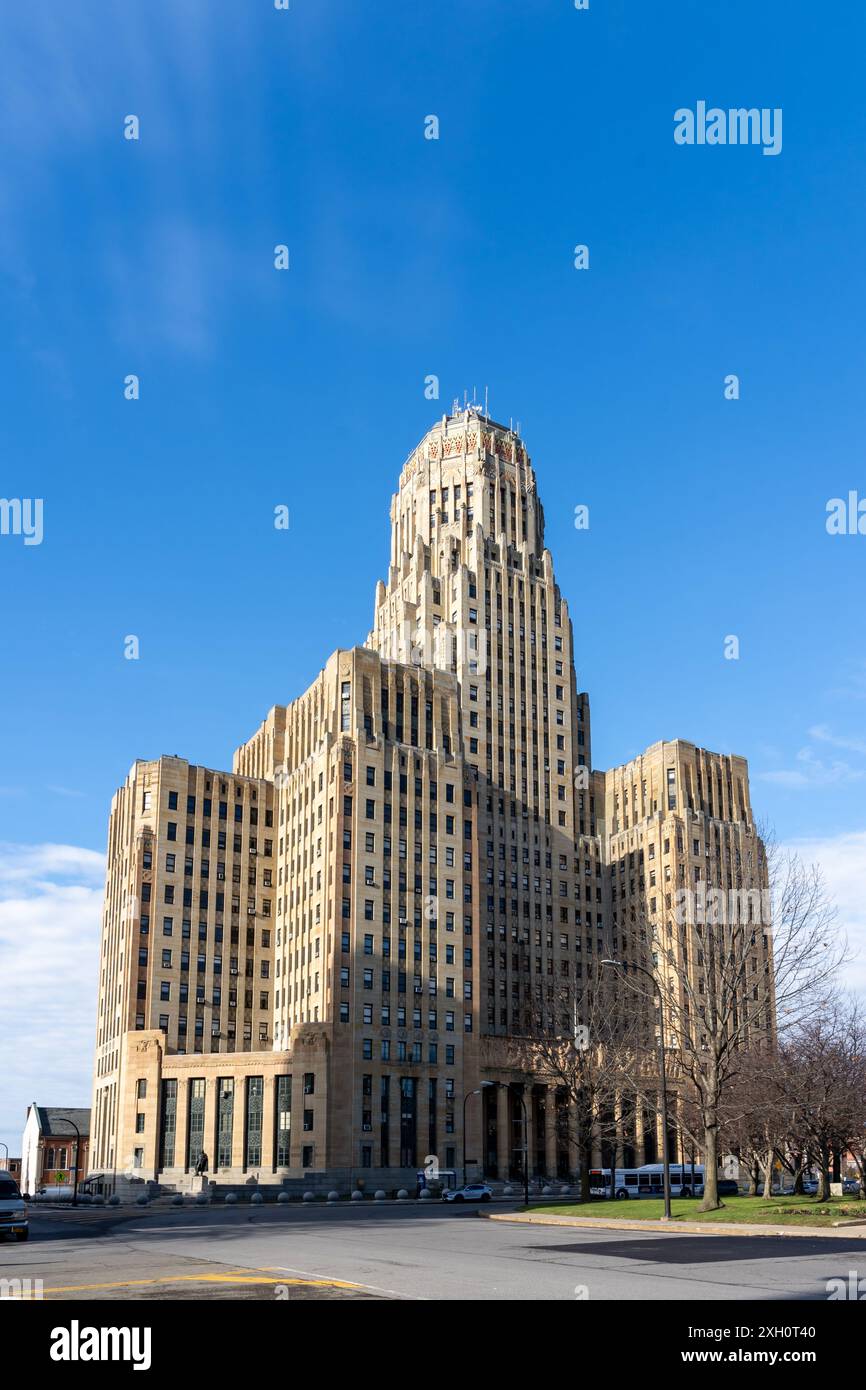 Buffalo City Hall in Buffalo, New York, USA, on December 8, 2023. Buffalo is a city in the U.S. state of New York and the seat of Erie County. Stock Photo