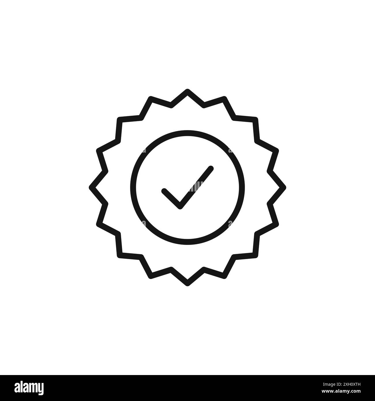 Check list blue tick icon logo sign vector outline in black and white ...