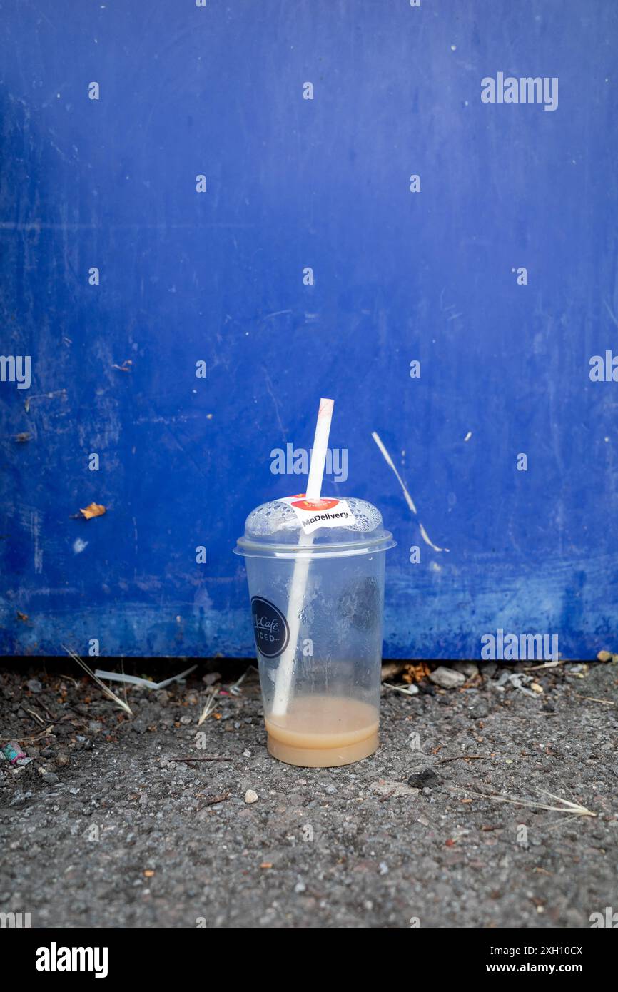 McCafe Take Away Iced Coffee and Espresso Drinks Stock Photo