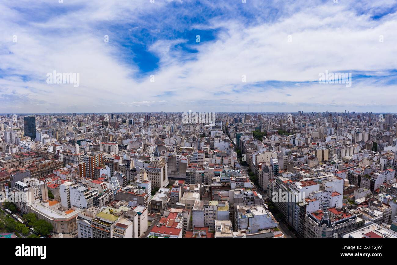 Buenos Aires Skyline on Sunny Day. Aerial View. Argentina Stock Photo ...