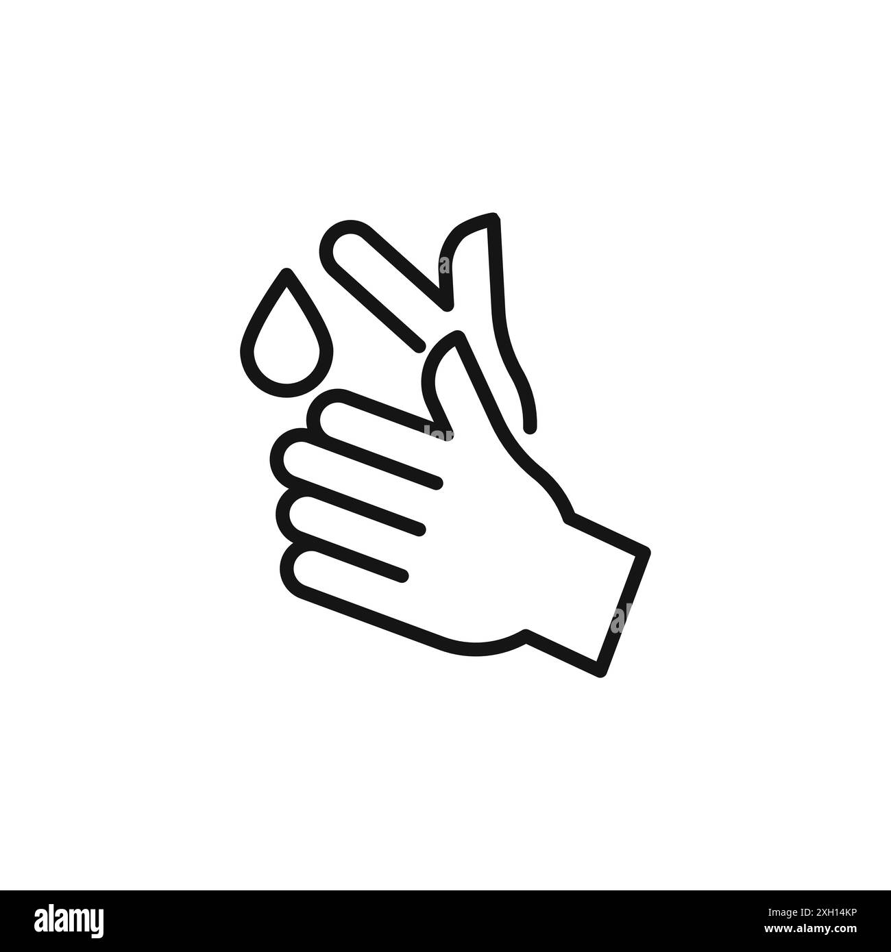 hand gel icon logo sign vector outline in black and white color Stock ...