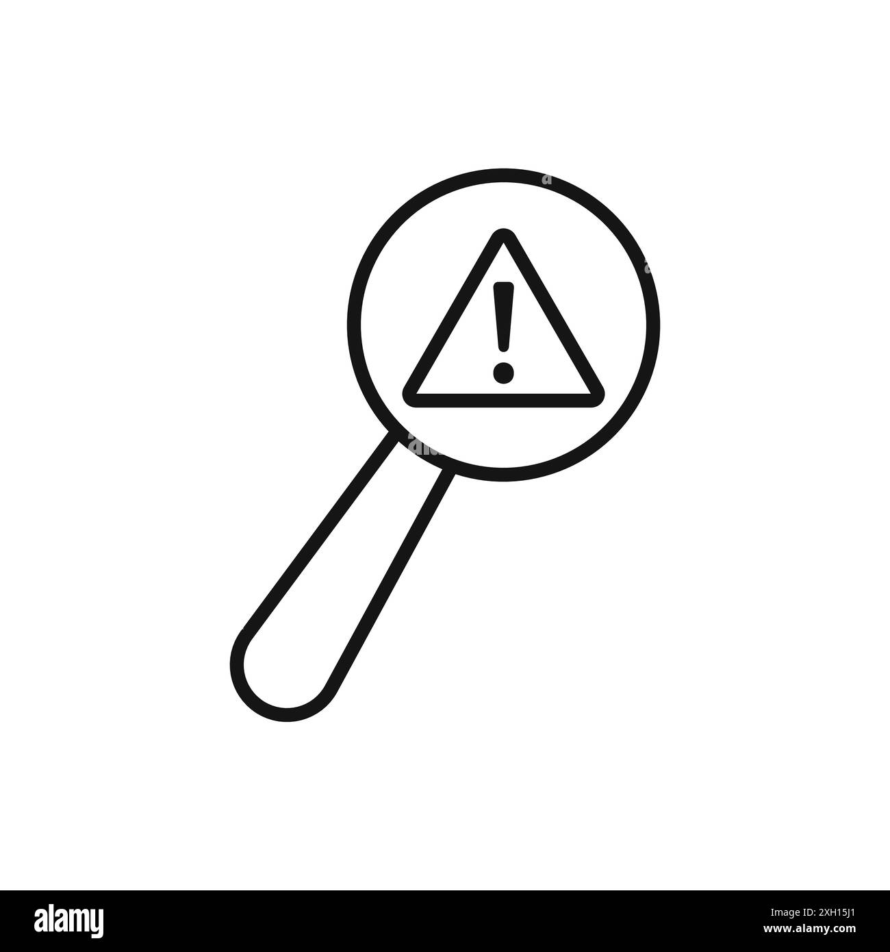 Problem identification icon logo sign vector outline in black and white color Stock Vector