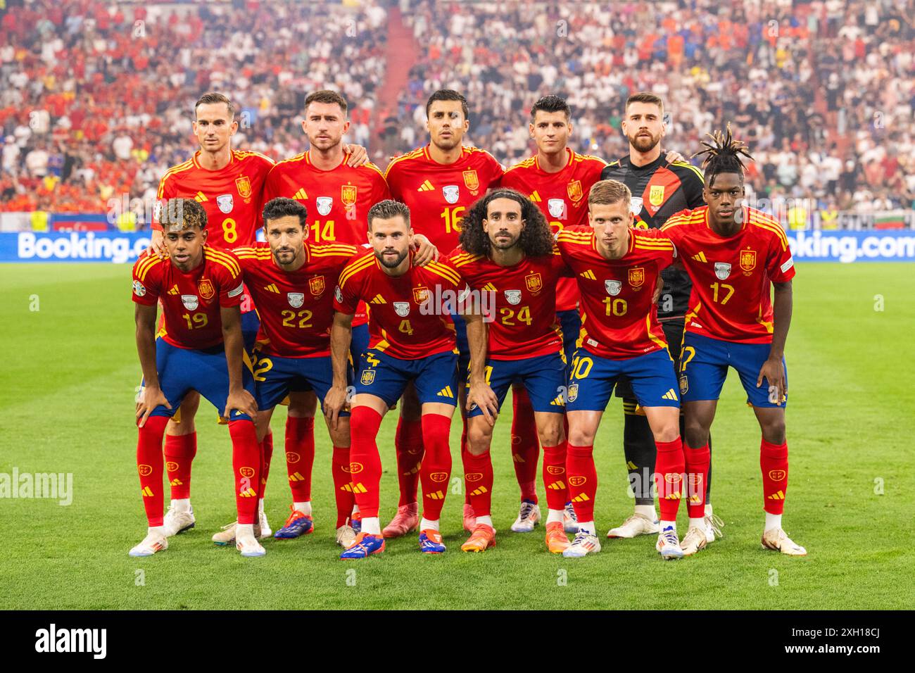 Munich Germany 09th July 2024 The Starting 11 Of Spain For The Uefa