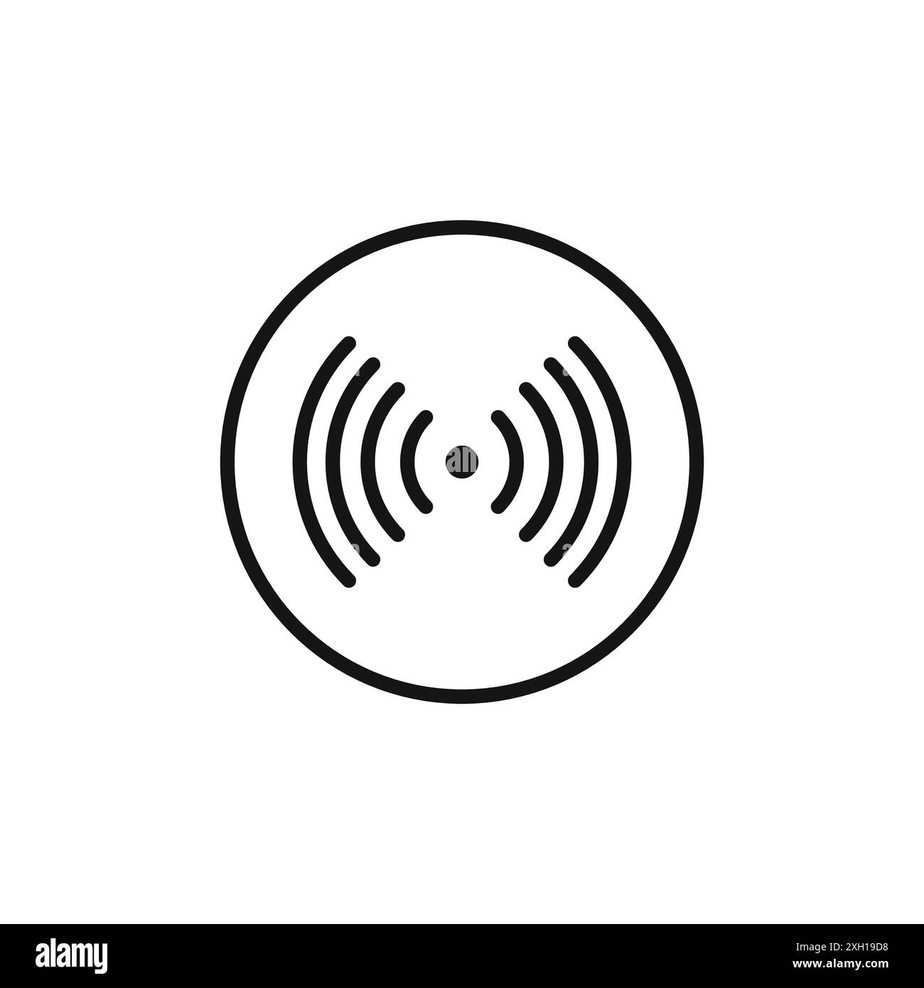 wifi signal icon logo sign vector outline in black and white color ...