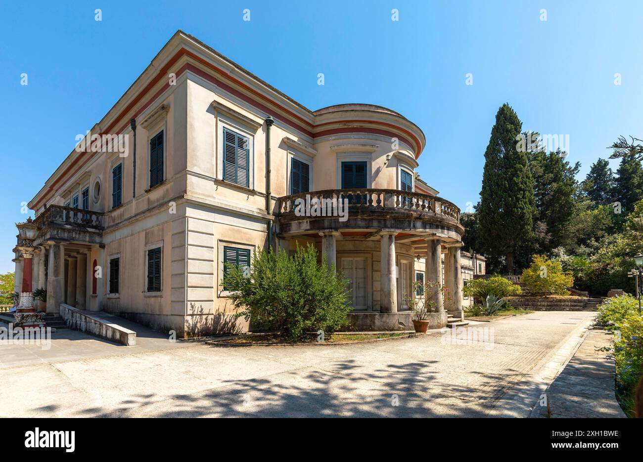 Mon Repos Castle in Kerkyra, Corfu Stock Photo