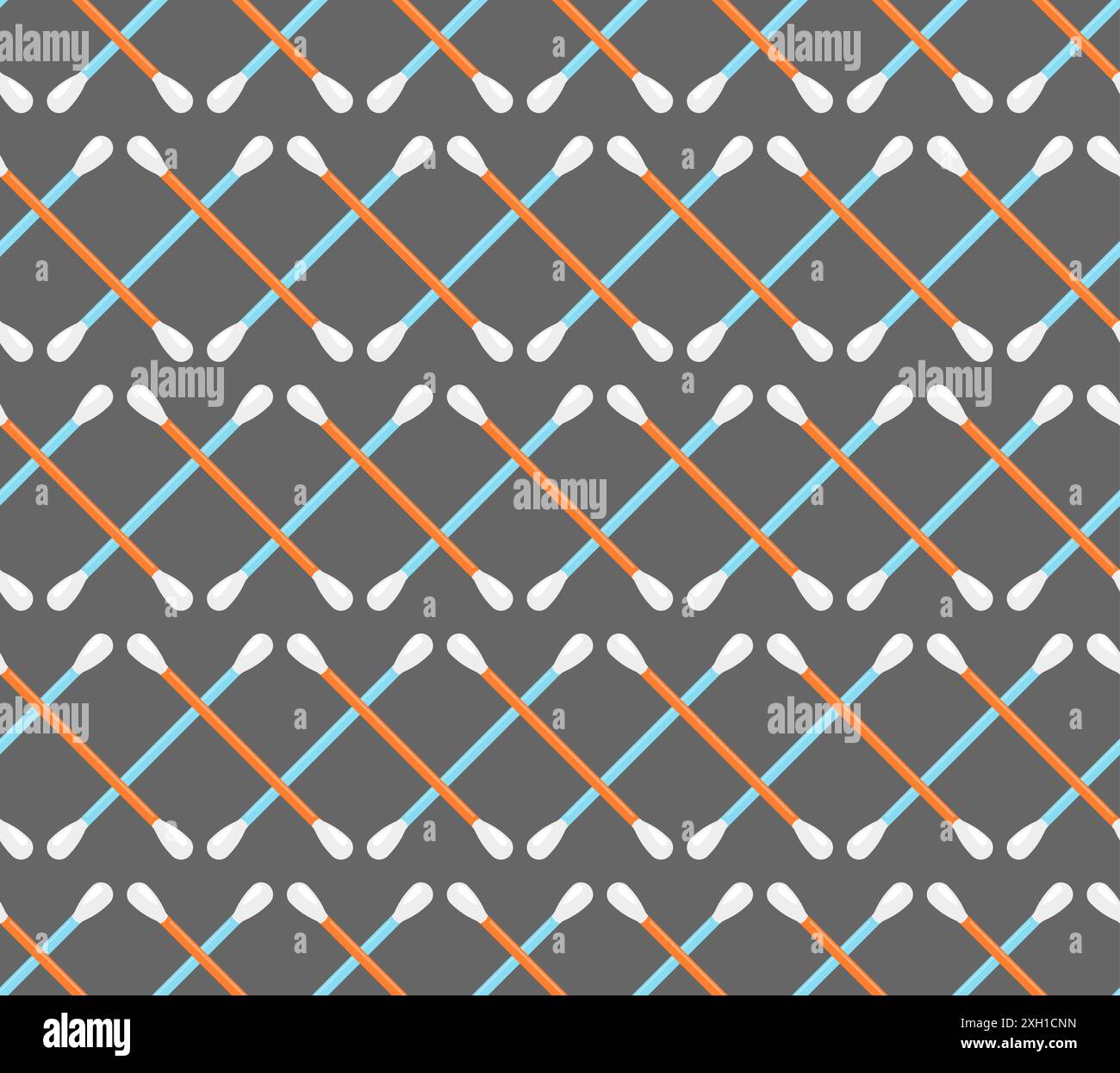Ear stick clean pattern seamless. Ear cleaning stick background Stock Vector