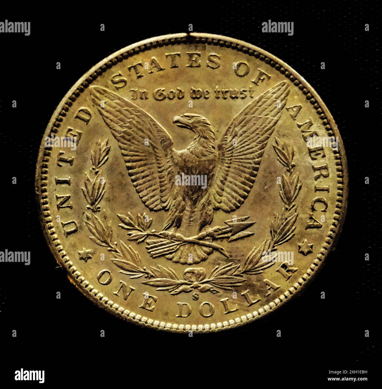 Gold, one dollar coin, USA, 1898 Stock Photo