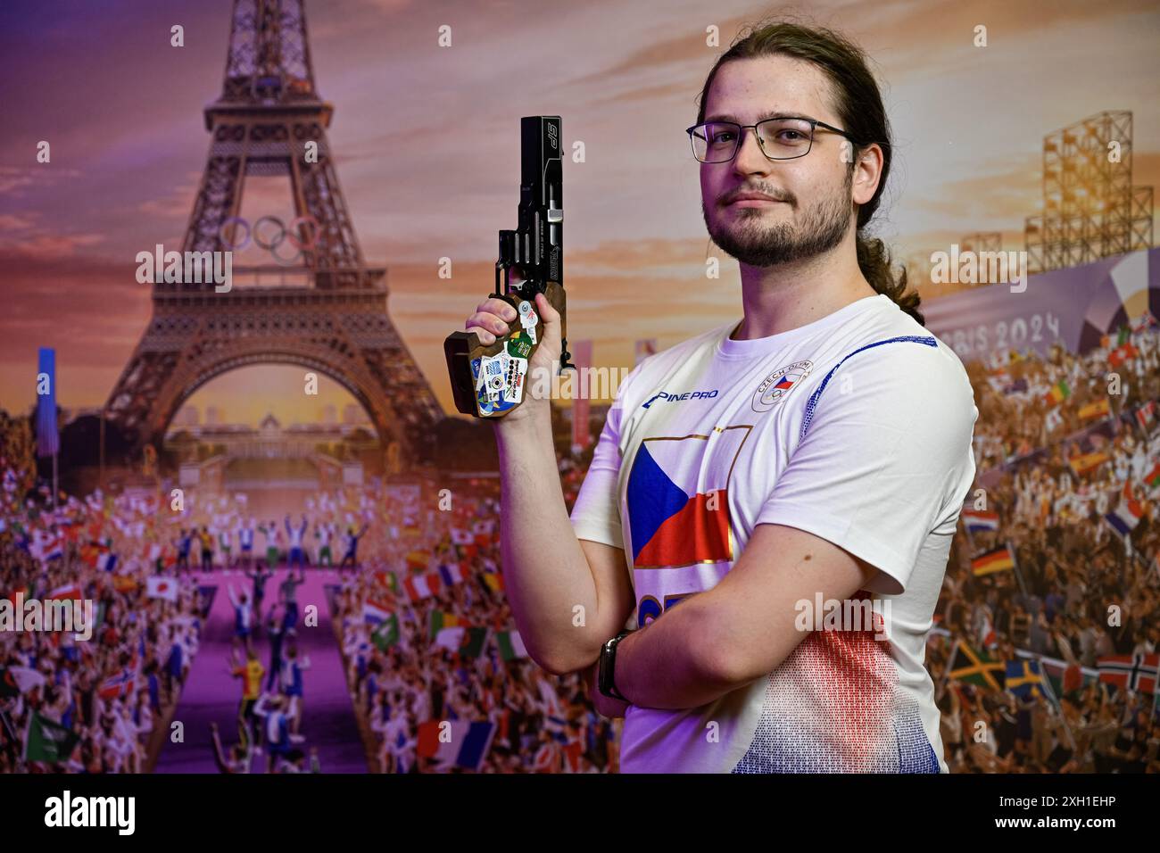 Prague, Czech Republic. 11th July, 2024. Czech shooter Matej Rampula ...