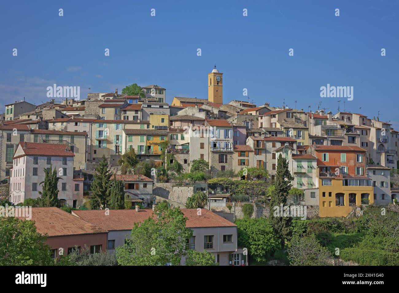 France, Alpes-Maritimes department, Opio, view of the perched village Stock Photo