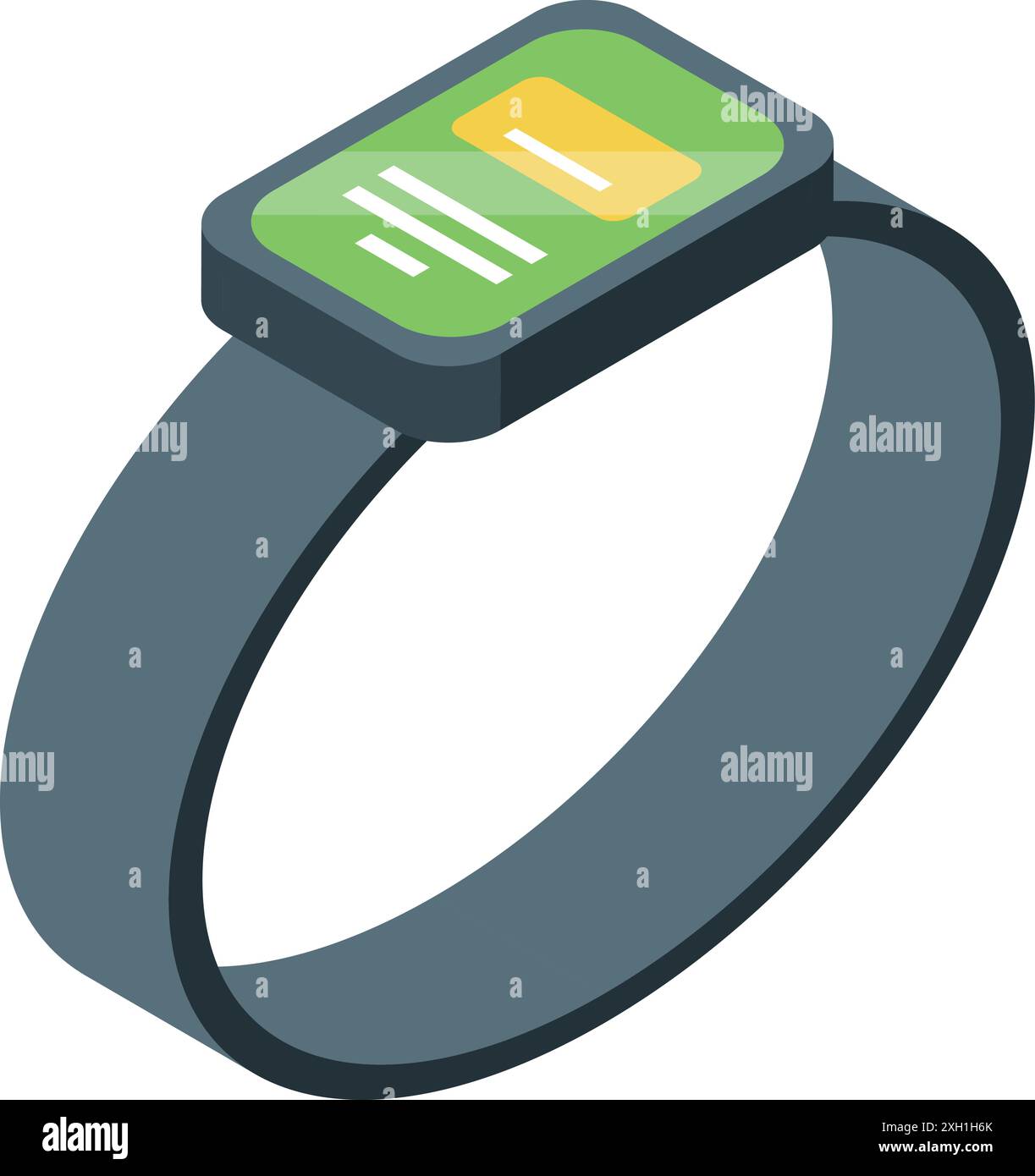 Smartwatch is showing modern electronic gadget for hand using wireless technologies Stock Vector