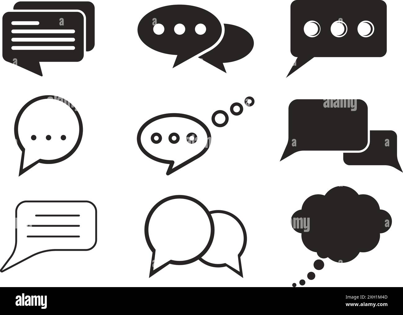 speech bubble icon vector design illustration logo template Stock Vector