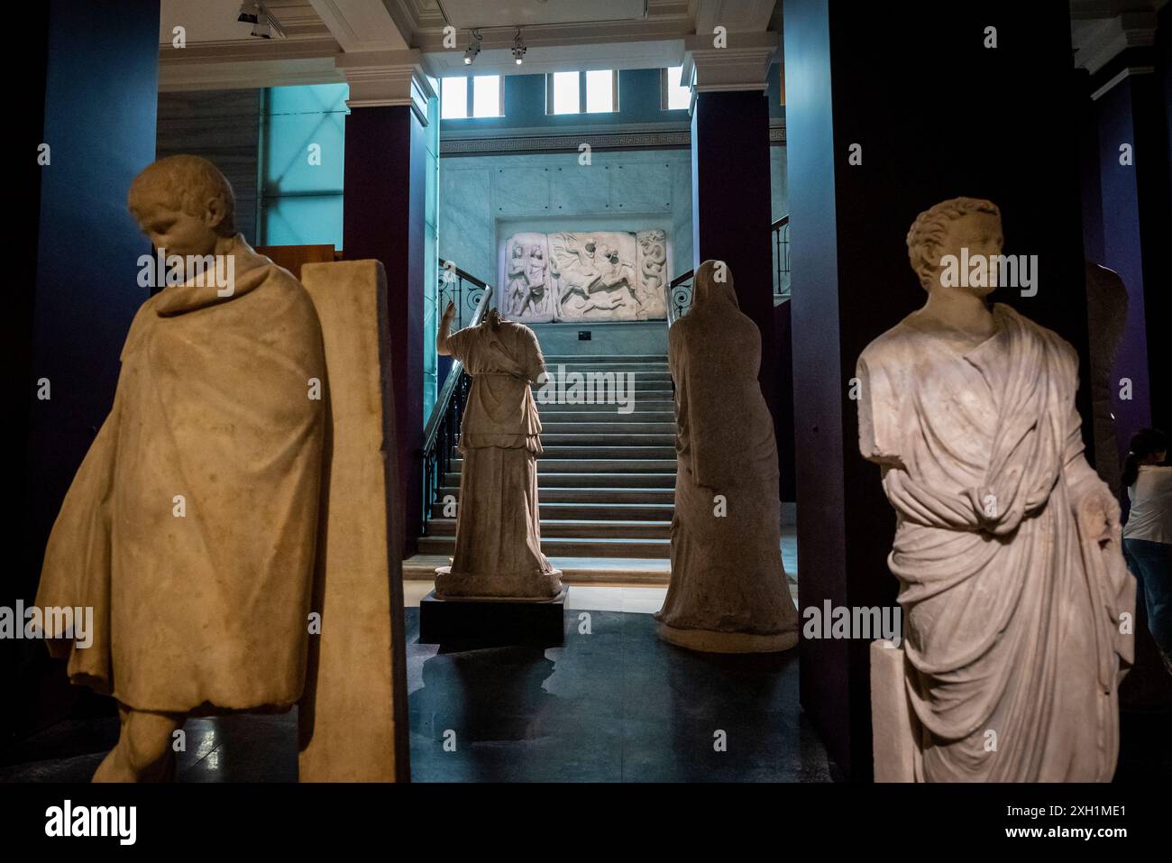 Ancient Greek sculptures, Archaeological Museum, Istanbul, Turkey Stock Photo