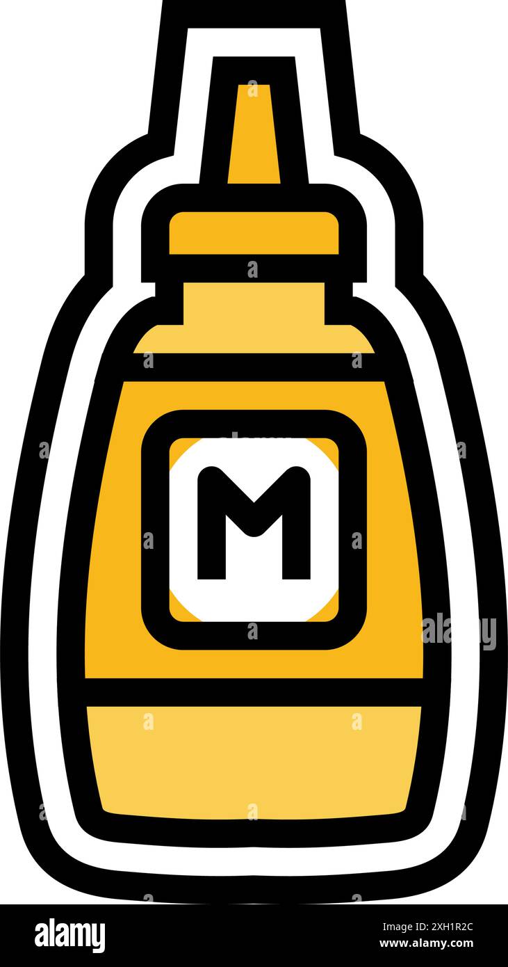 mustard allergen free product food color icon vector illustration Stock ...