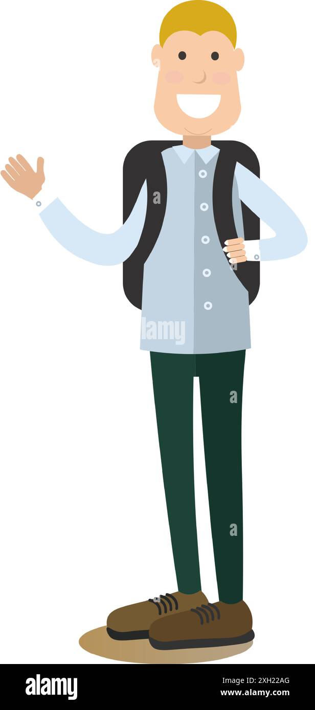 Student concept vector illustration in flat style Stock Vector Image ...