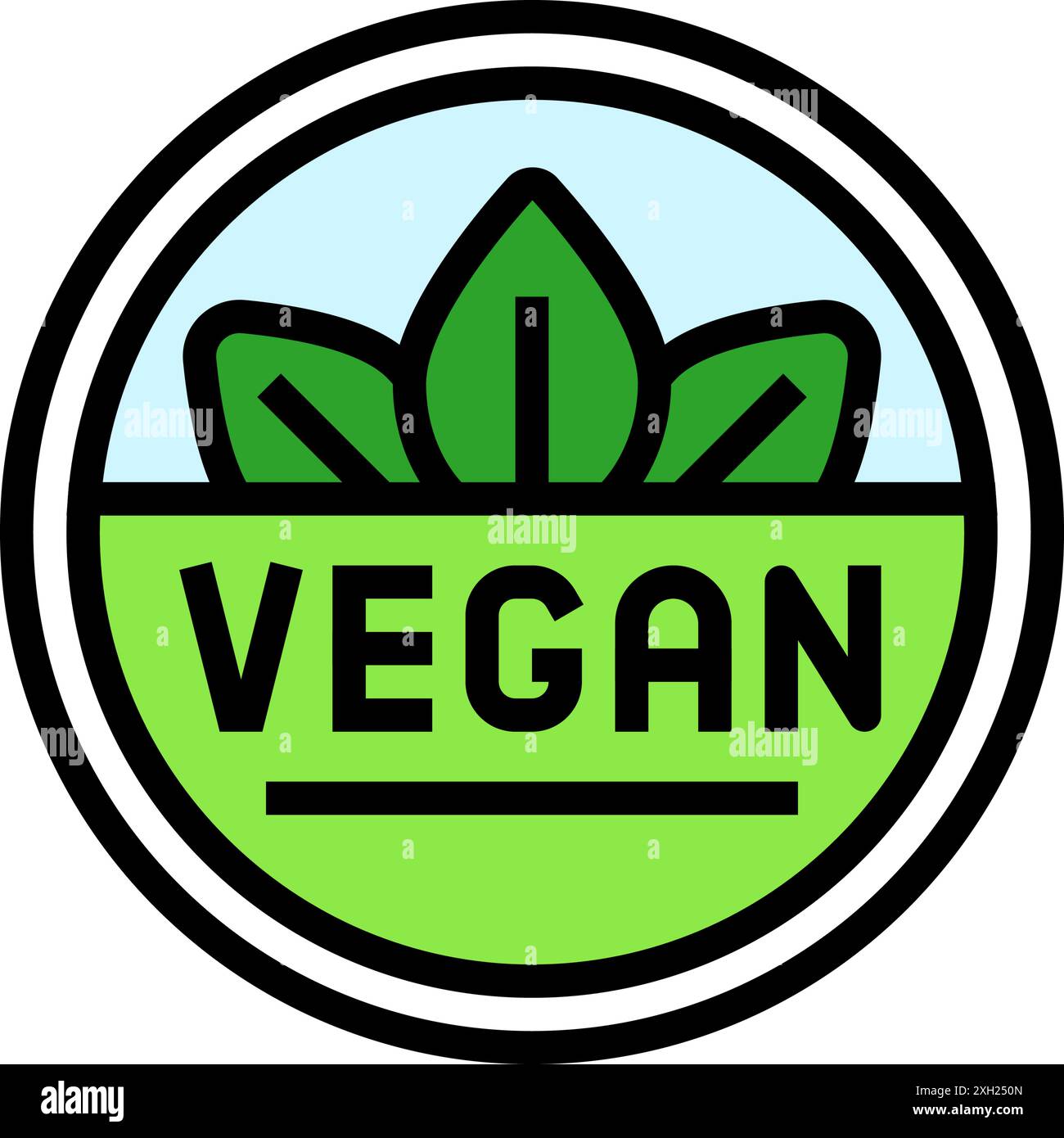 vegan product label warning color icon vector illustration Stock Vector ...