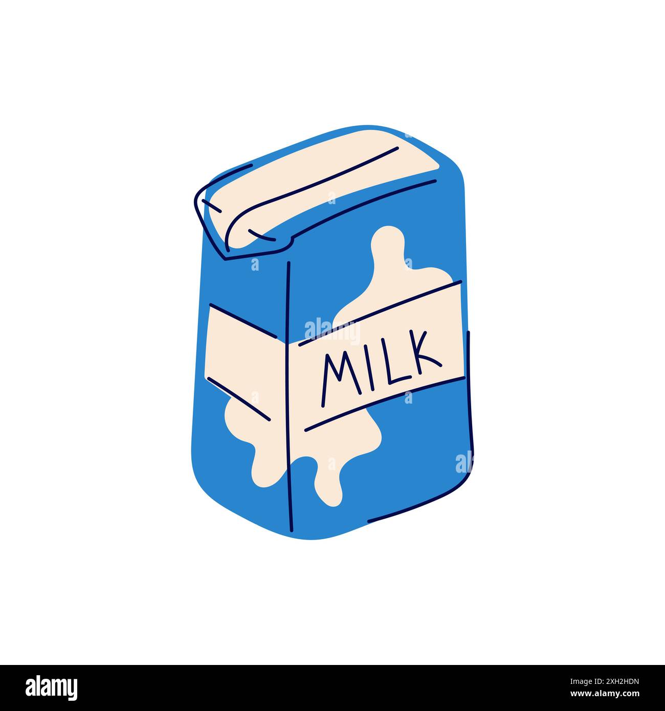 Cows icon milk packaging in flat style. Design for dairy drink print