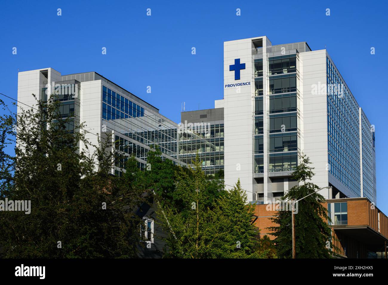 Everett, WA, USA - July 7, 2024; Medical tower at Providence Regional Medical Center Everett Stock Photo