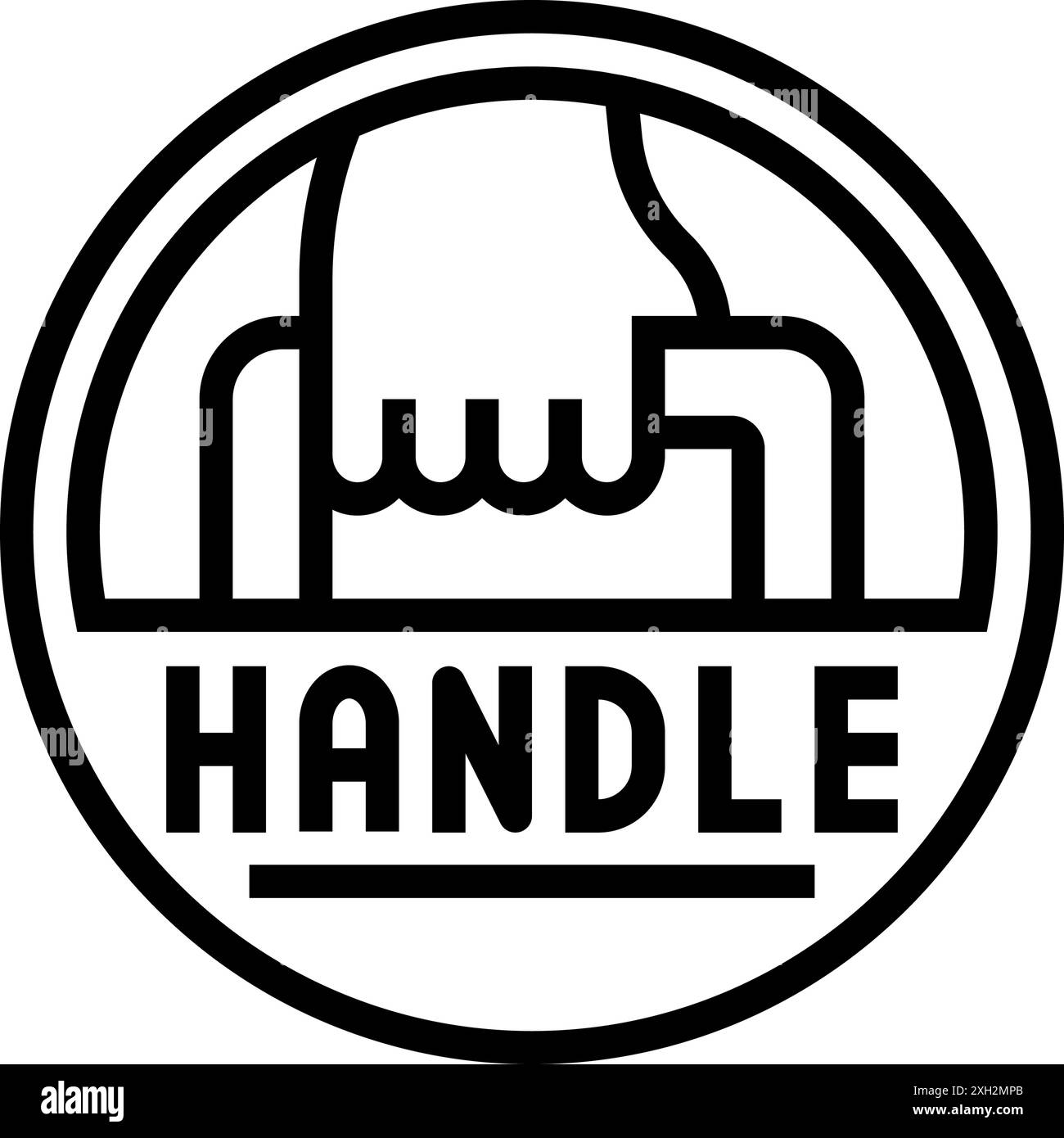 Carry handle label product Black and White Stock Photos & Images - Alamy