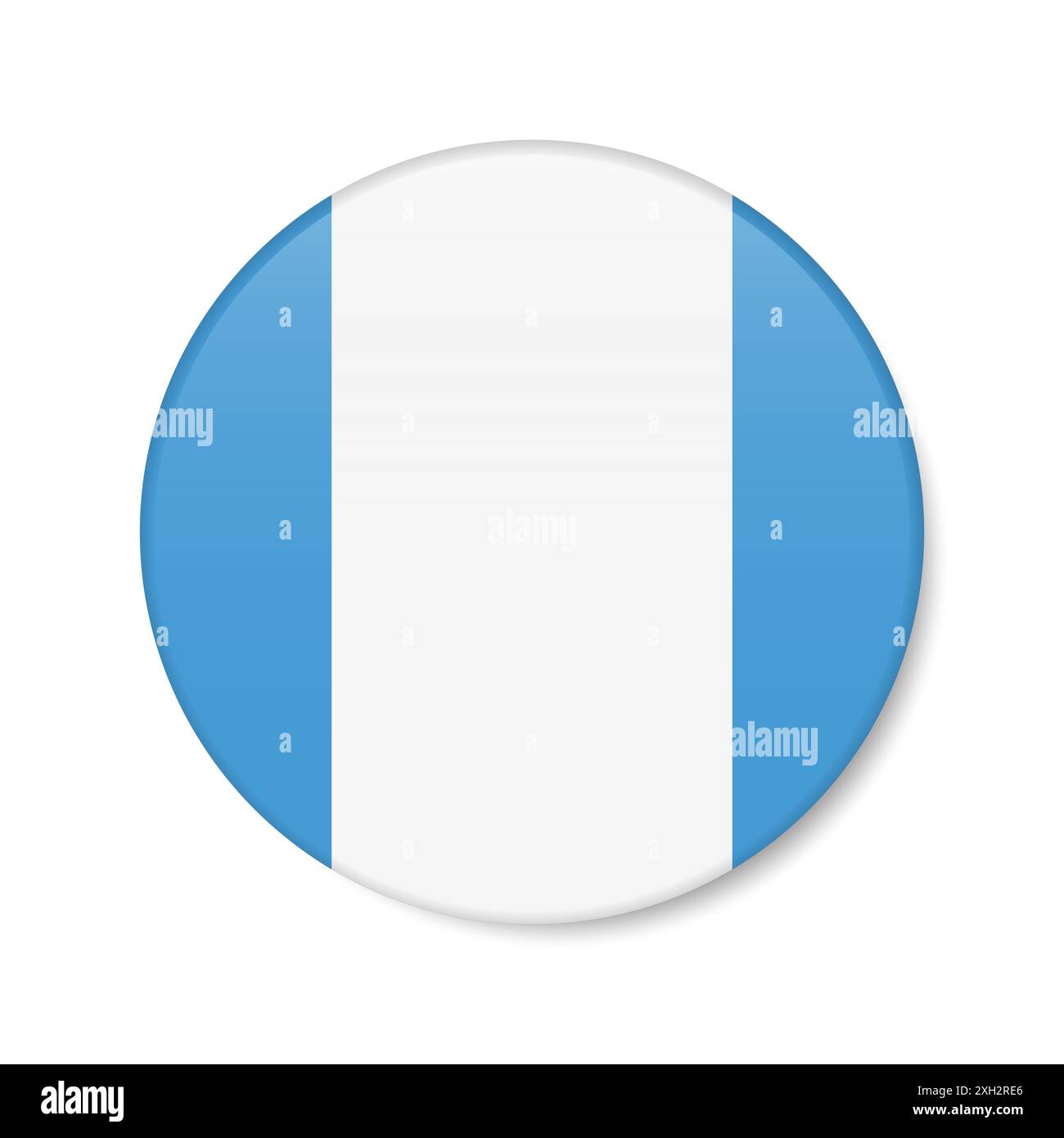Guatemala circle button icon. Guatemalan round badge flag with shadow ...