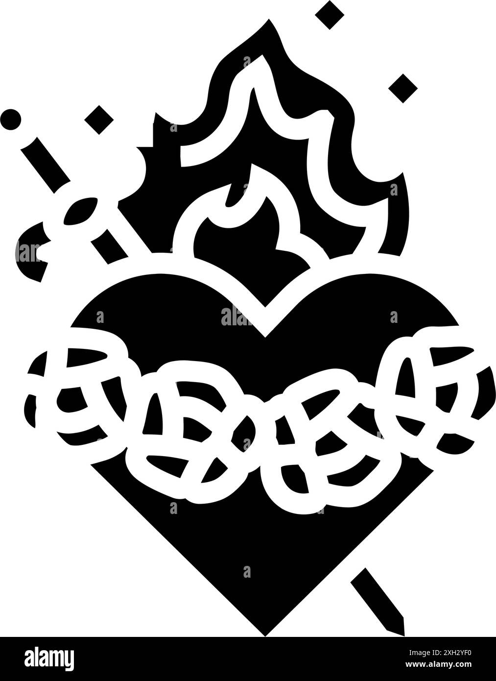 immaculate heart of mary feast catholic holiday glyph icon vector ...