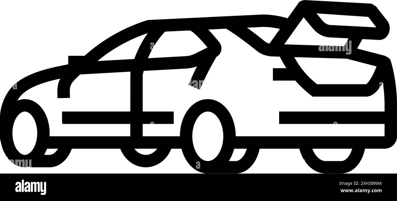 car modern transport line icon vector illustration Stock Vector Image ...