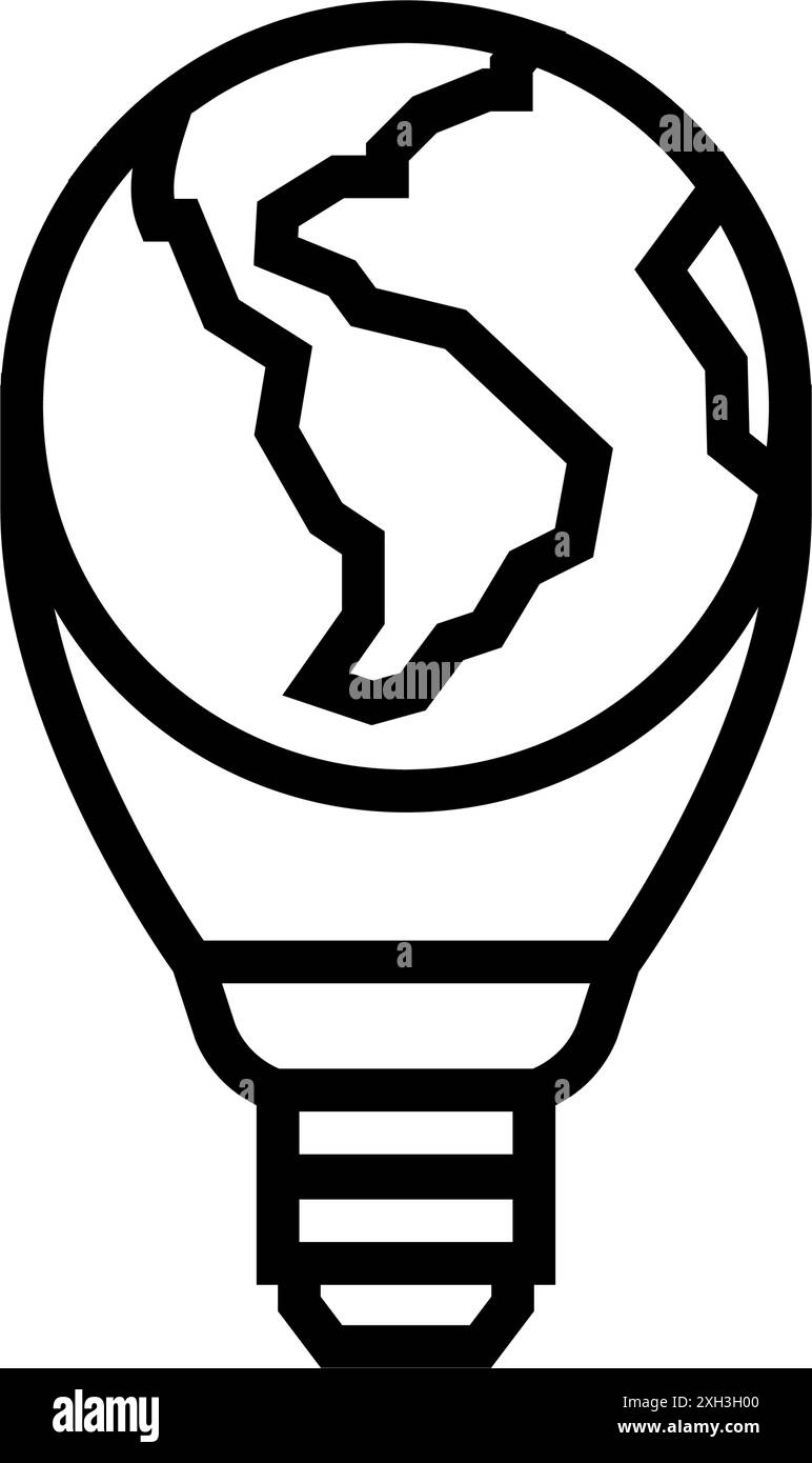world energy audit line icon vector illustration Stock Vector Image ...