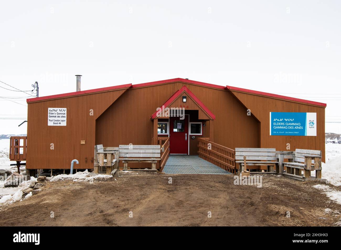 Elders Qammaq on Sinaa Street in Iqaluit, Nunavut, Canada Stock Photo ...