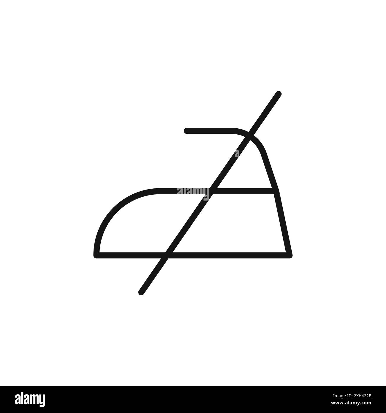 Do not iron icon logo sign vector outline in black and white color ...
