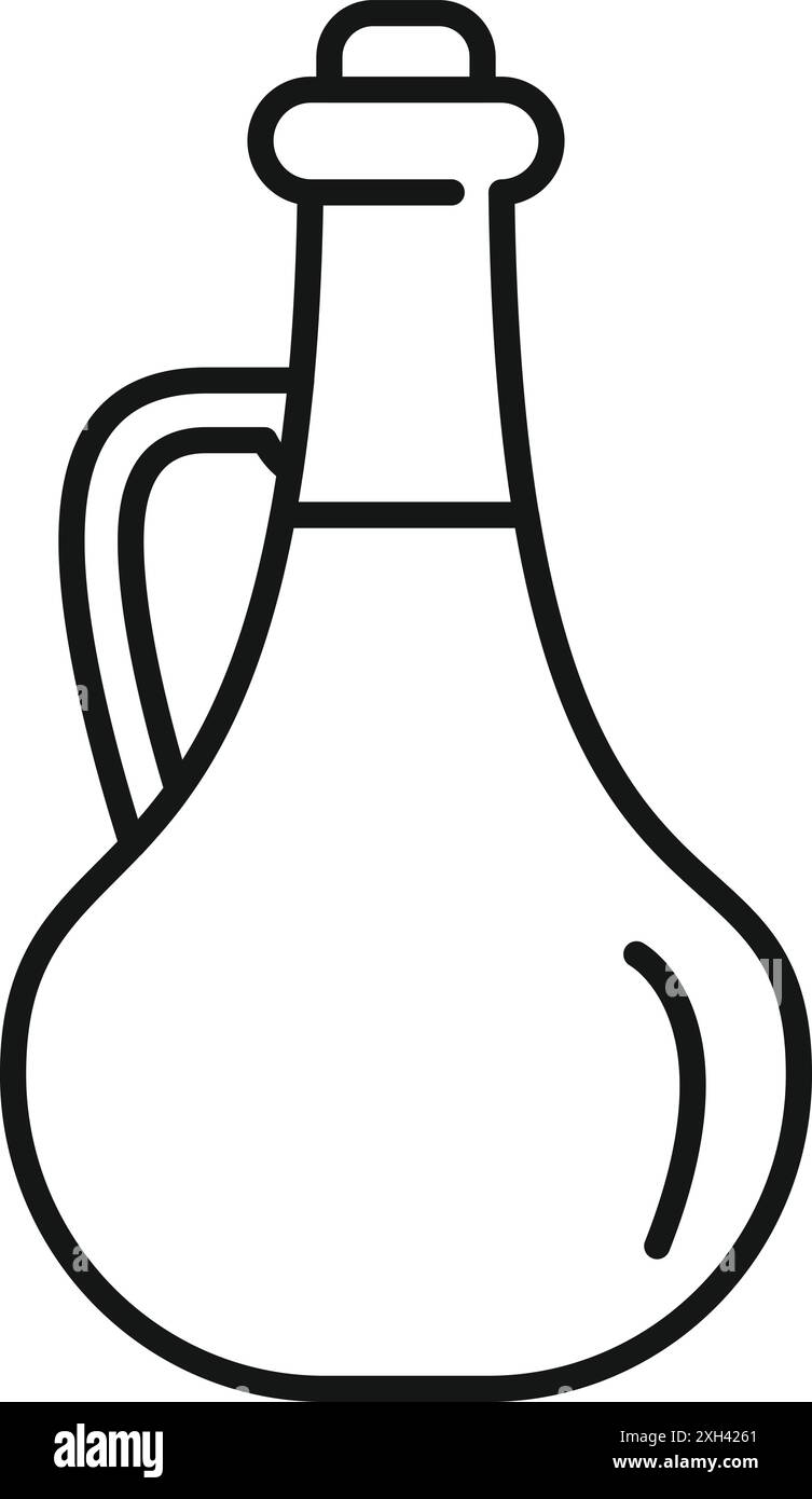 Simple icon of a bottle with a handle, often used for storing and ...