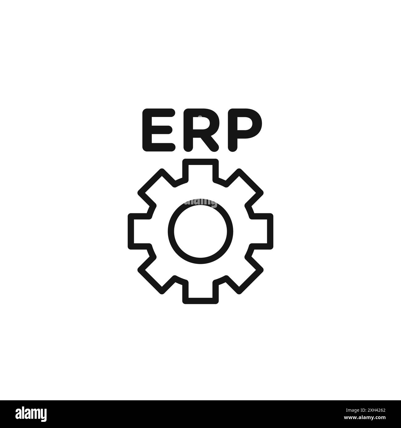 enterprise resource planing or erp icon logo sign vector outline in ...