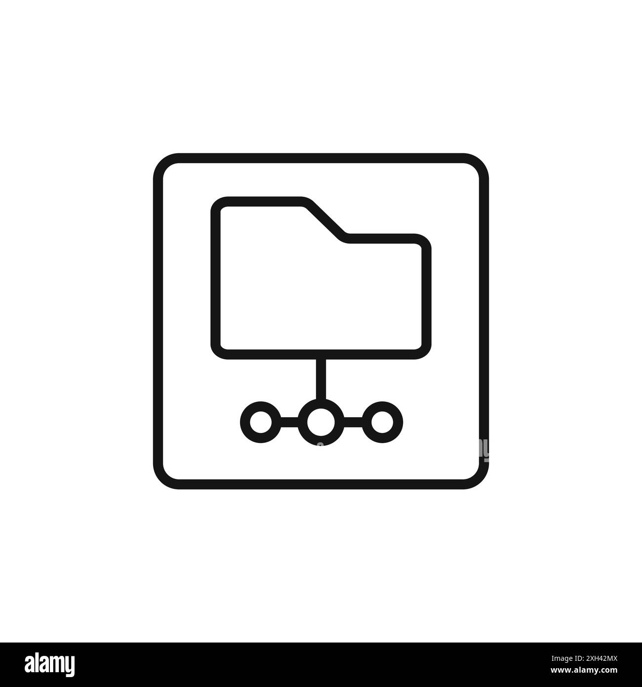 FTP navigate up icon logo sign vector outline in black and white color ...
