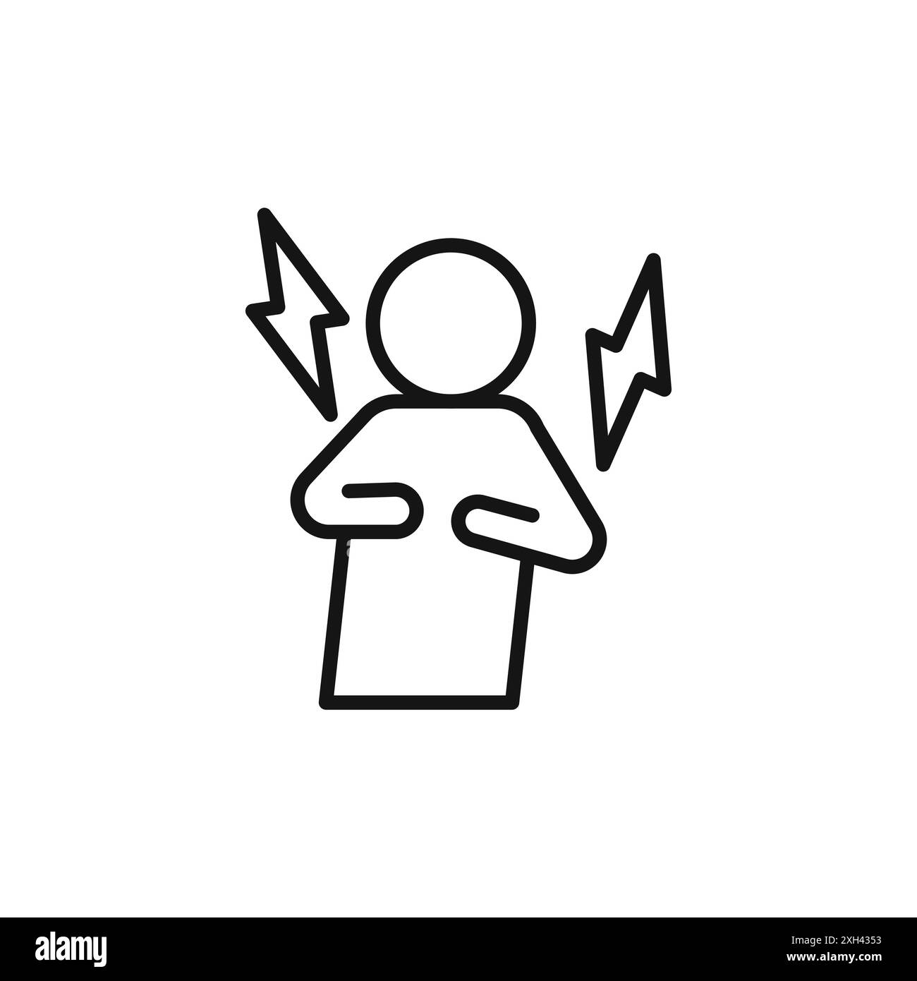 Heart attack icon logo sign vector outline in black and white color