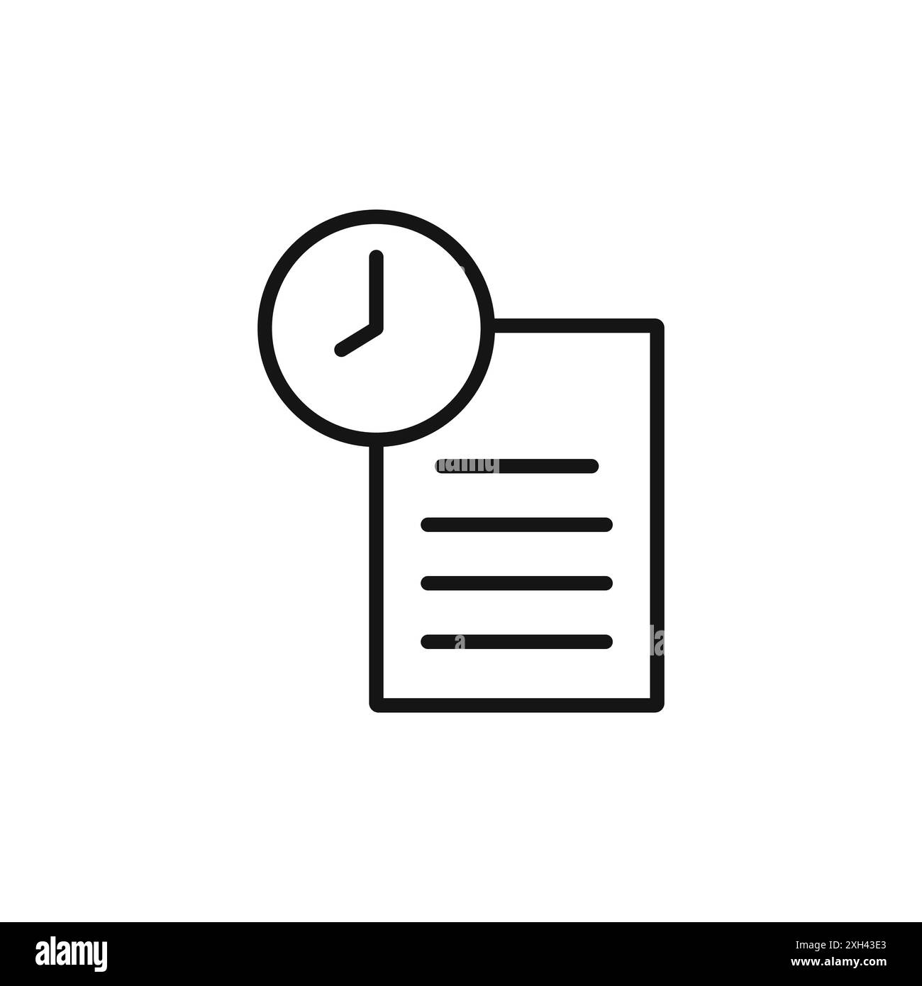 history icon logo sign vector outline in black and white color Stock ...