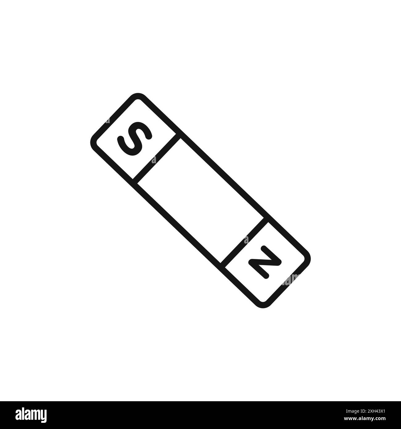 Magnet icon logo sign vector outline in black and white color Stock ...