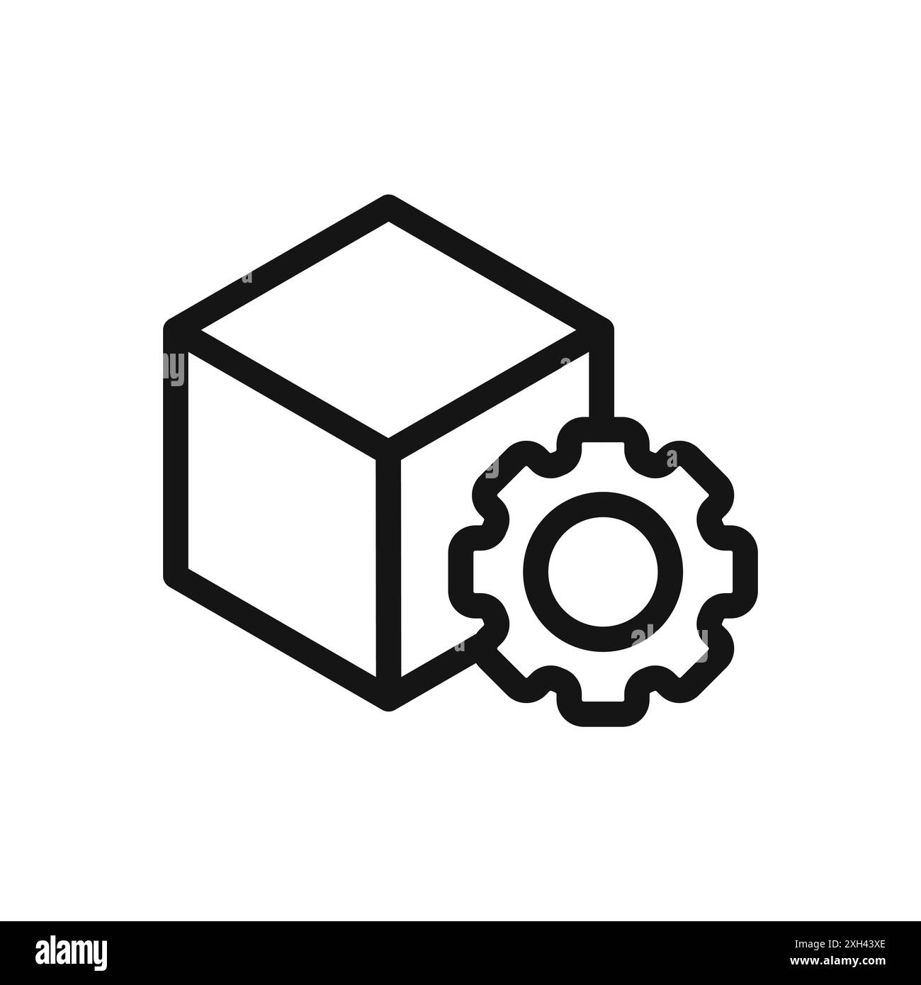 logistics management icon logo sign vector outline in black and white ...