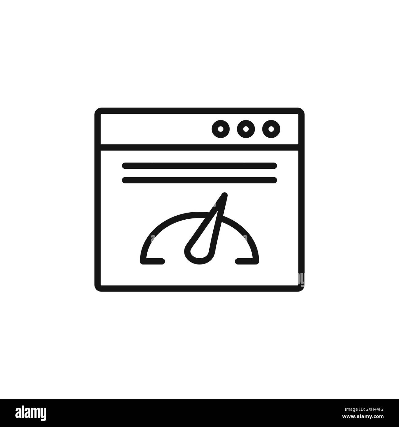 Page speed icon logo sign vector outline in black and white color Stock ...