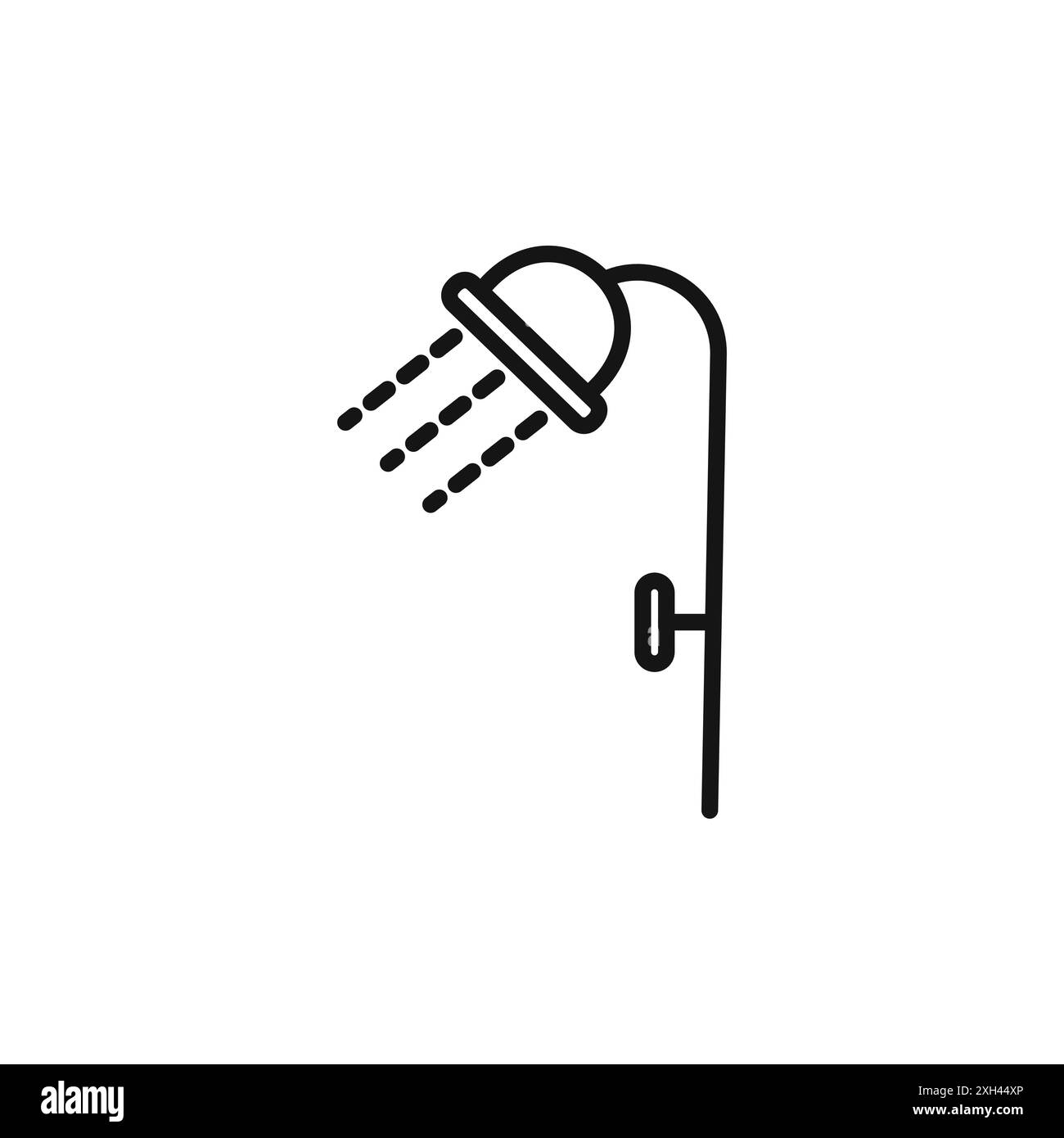 Shower icon logo sign vector outline in black and white color Stock ...