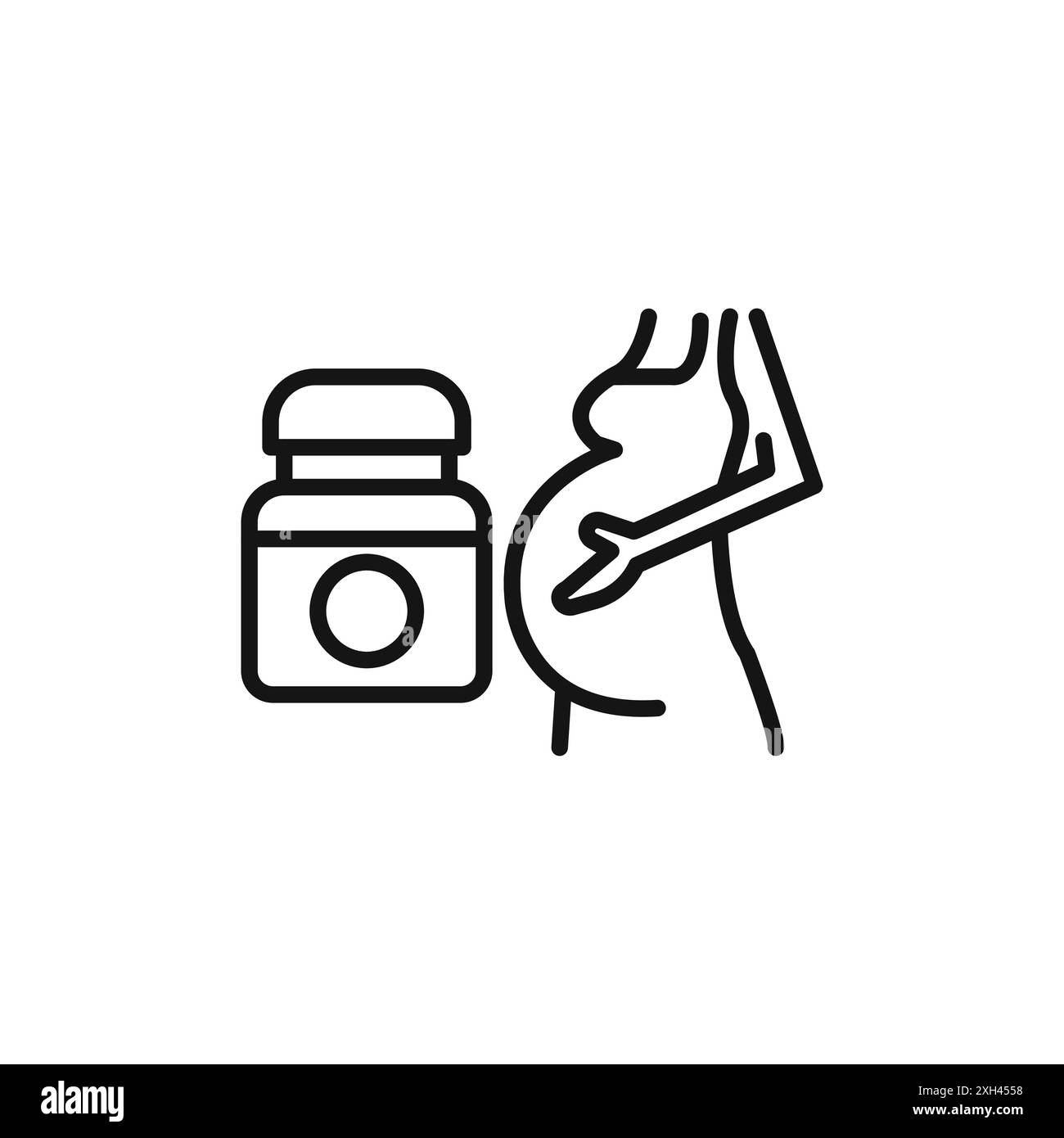 supplements-for-pregnant-women-icon-logo-sign-vector-outline-in-black