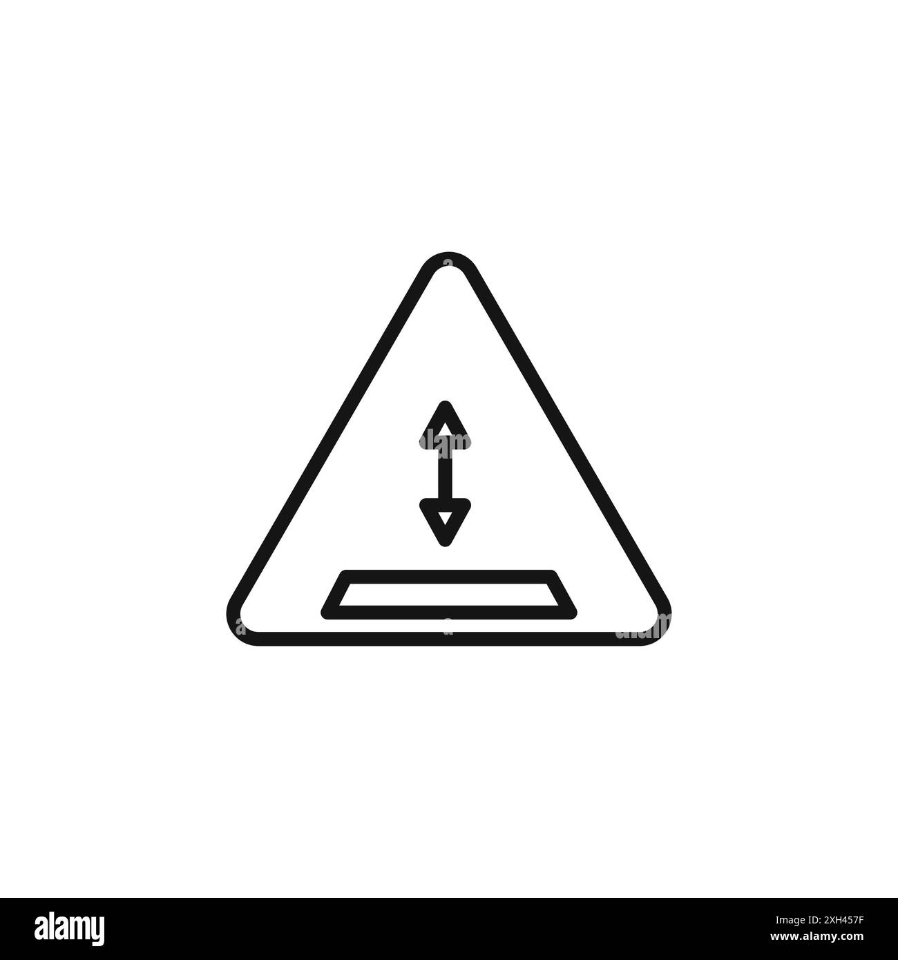 Warning deep water icon logo sign vector outline in black and white color Stock Vector