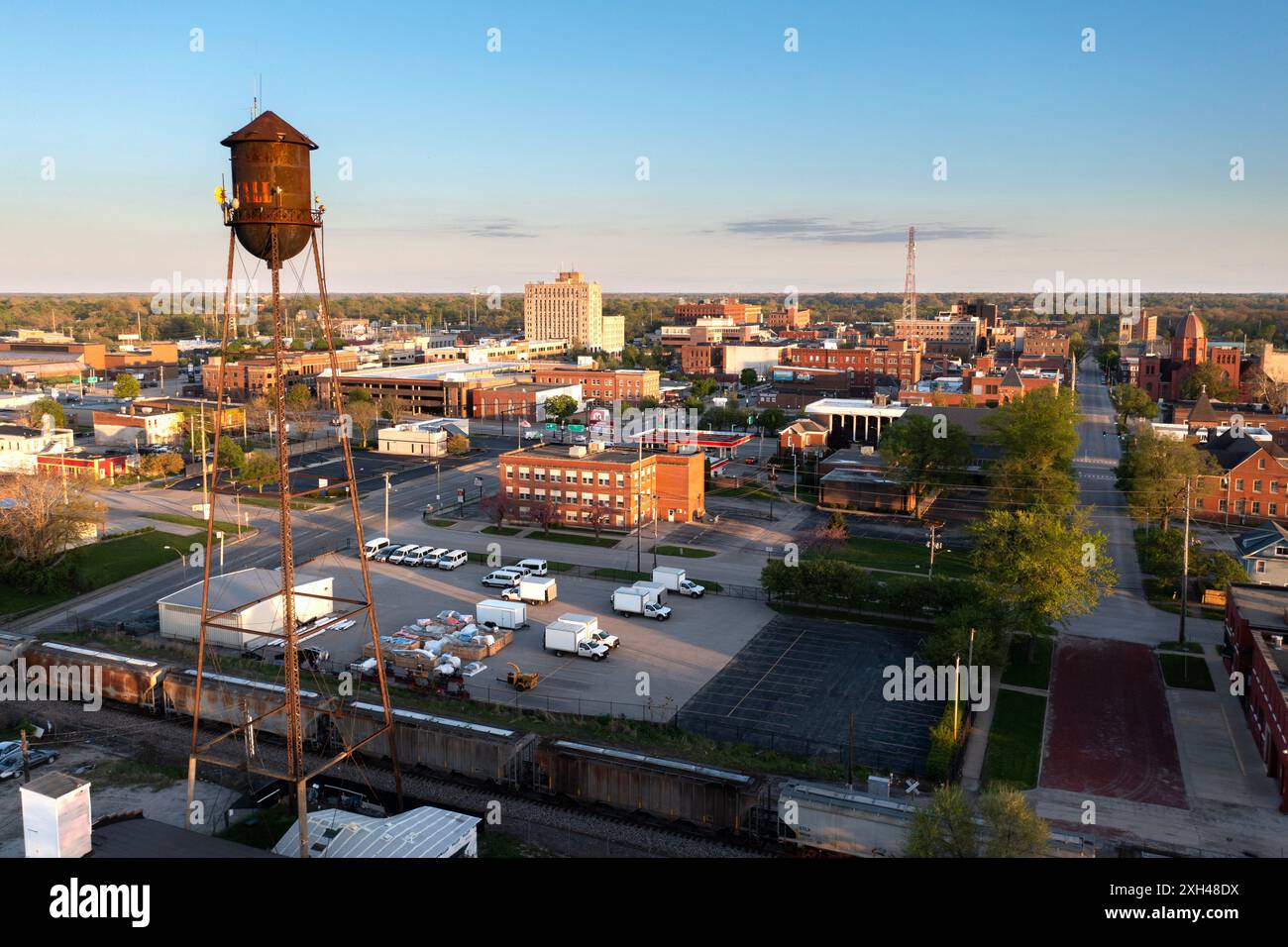 Aerial view of downtown Decatur Illinois Stock Photo Alamy Aerial view of downtown Decatur Illinois Stock Photo Alamy