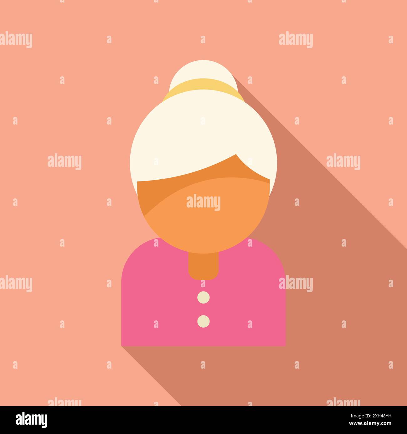 Minimalist Illustration Featuring A Senior Woman With Gray Hair Styled minimalist-illustration-featuring-a-senior-woman-with-gray-hair-styled