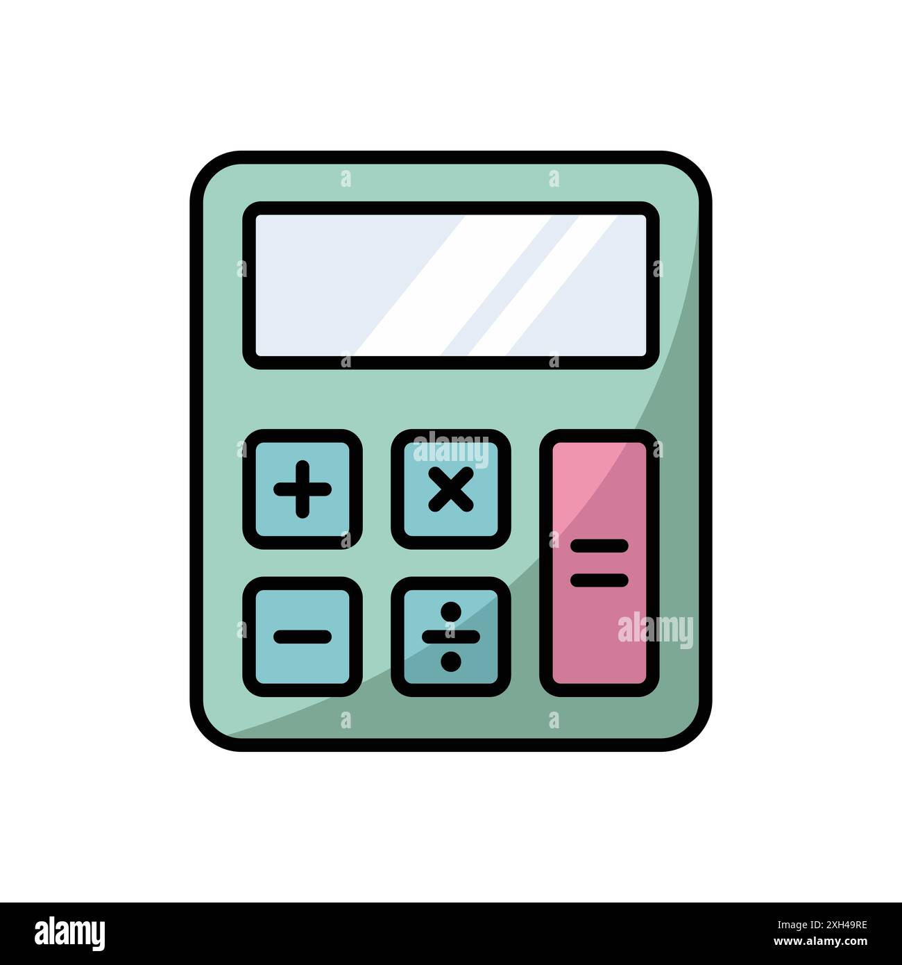 calculator icon vector design template in white background Stock Vector