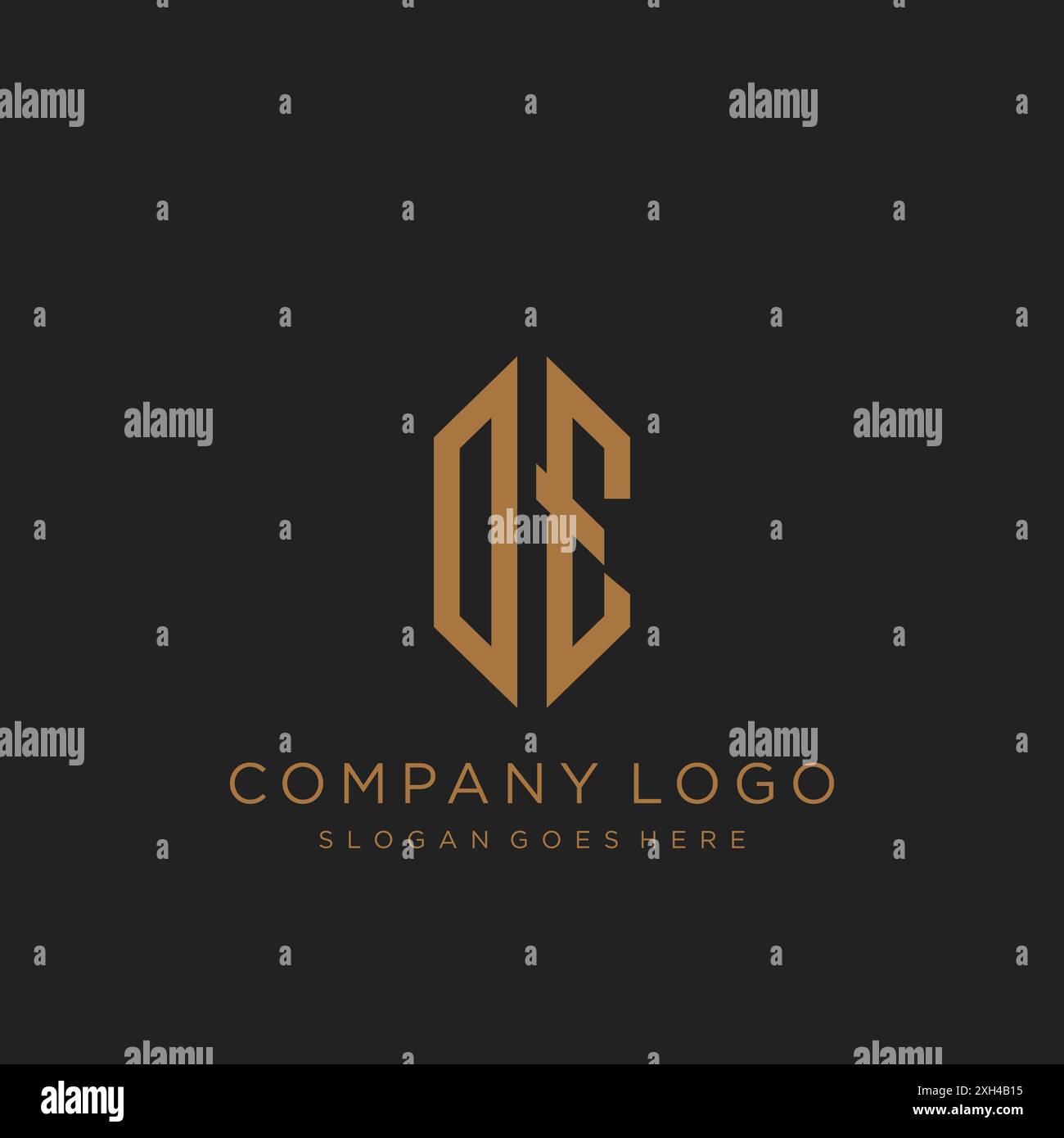 DE Letter logo icon design Stock Vector