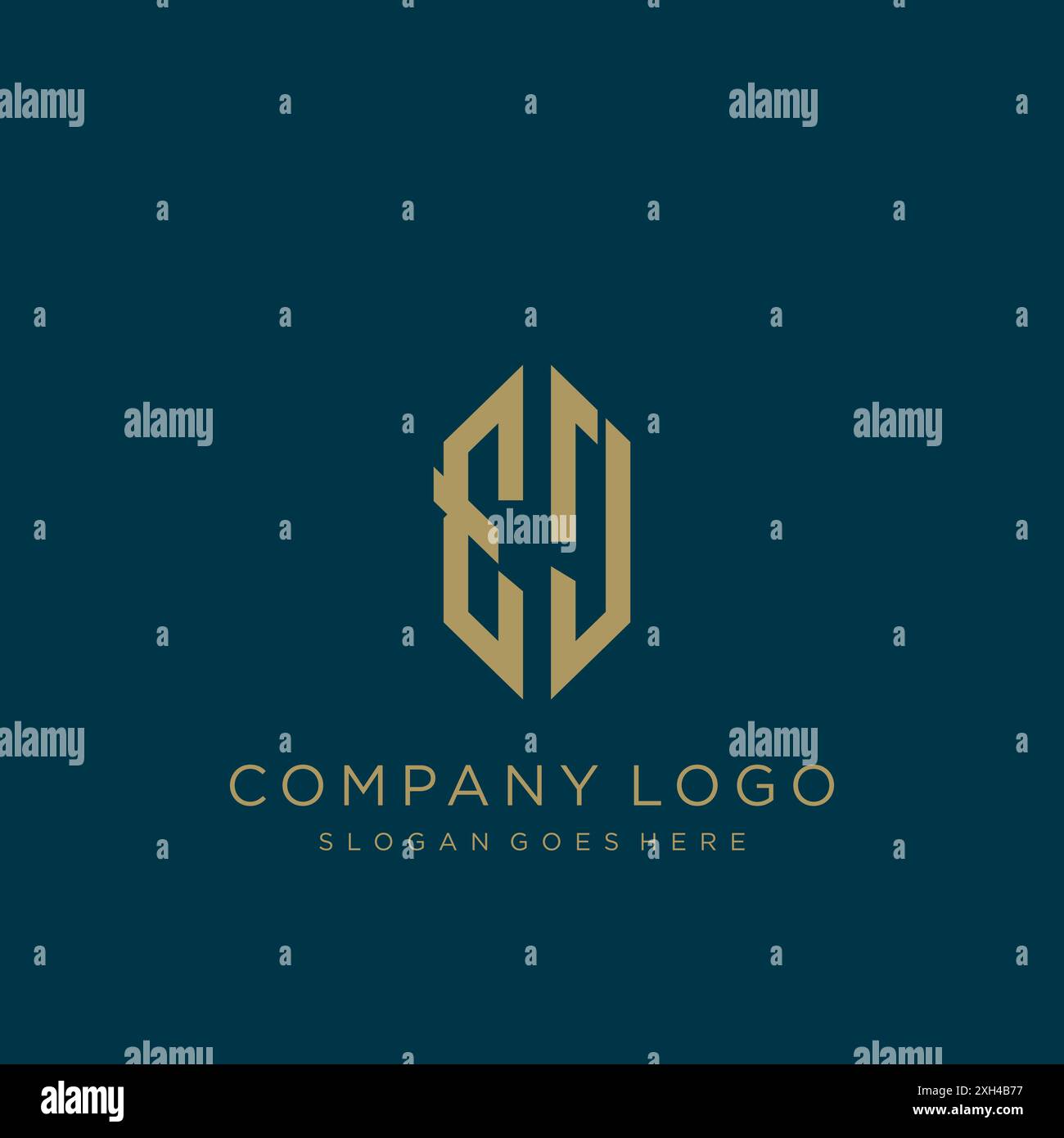 EJ Letter logo icon design Stock Vector