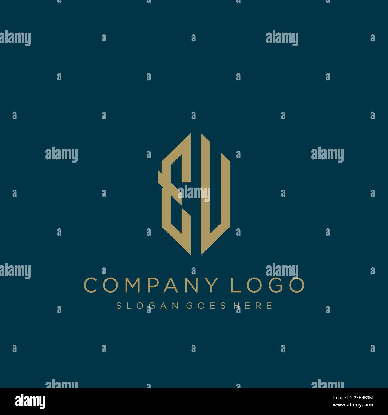 EU Letter logo icon design Stock Vector