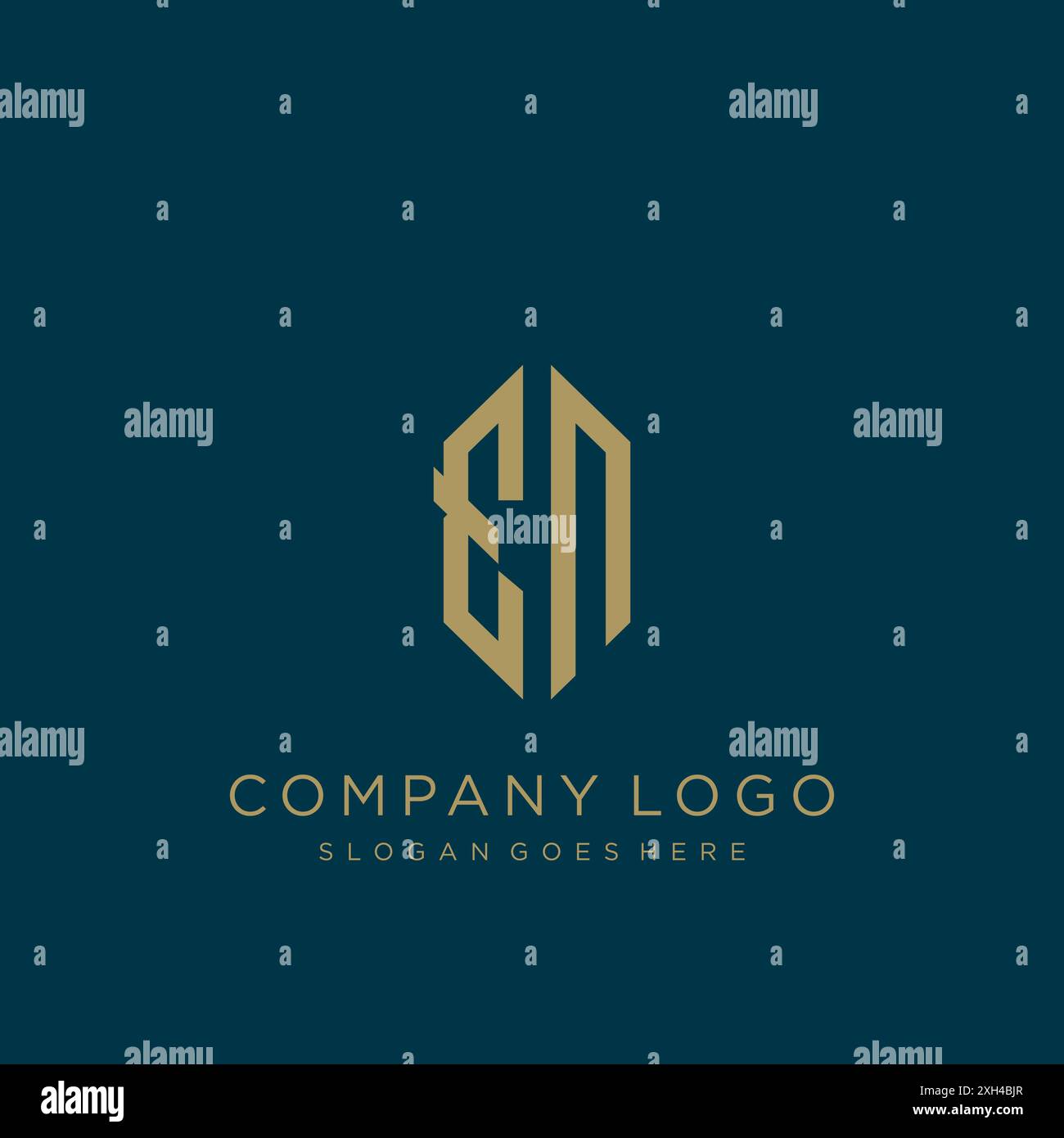 EN Letter logo icon design Stock Vector