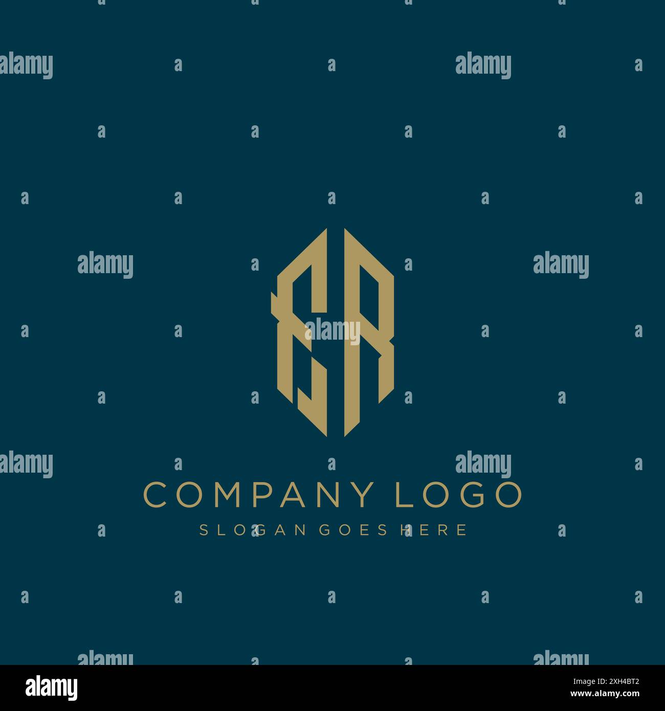 FR Letter logo icon design Stock Vector