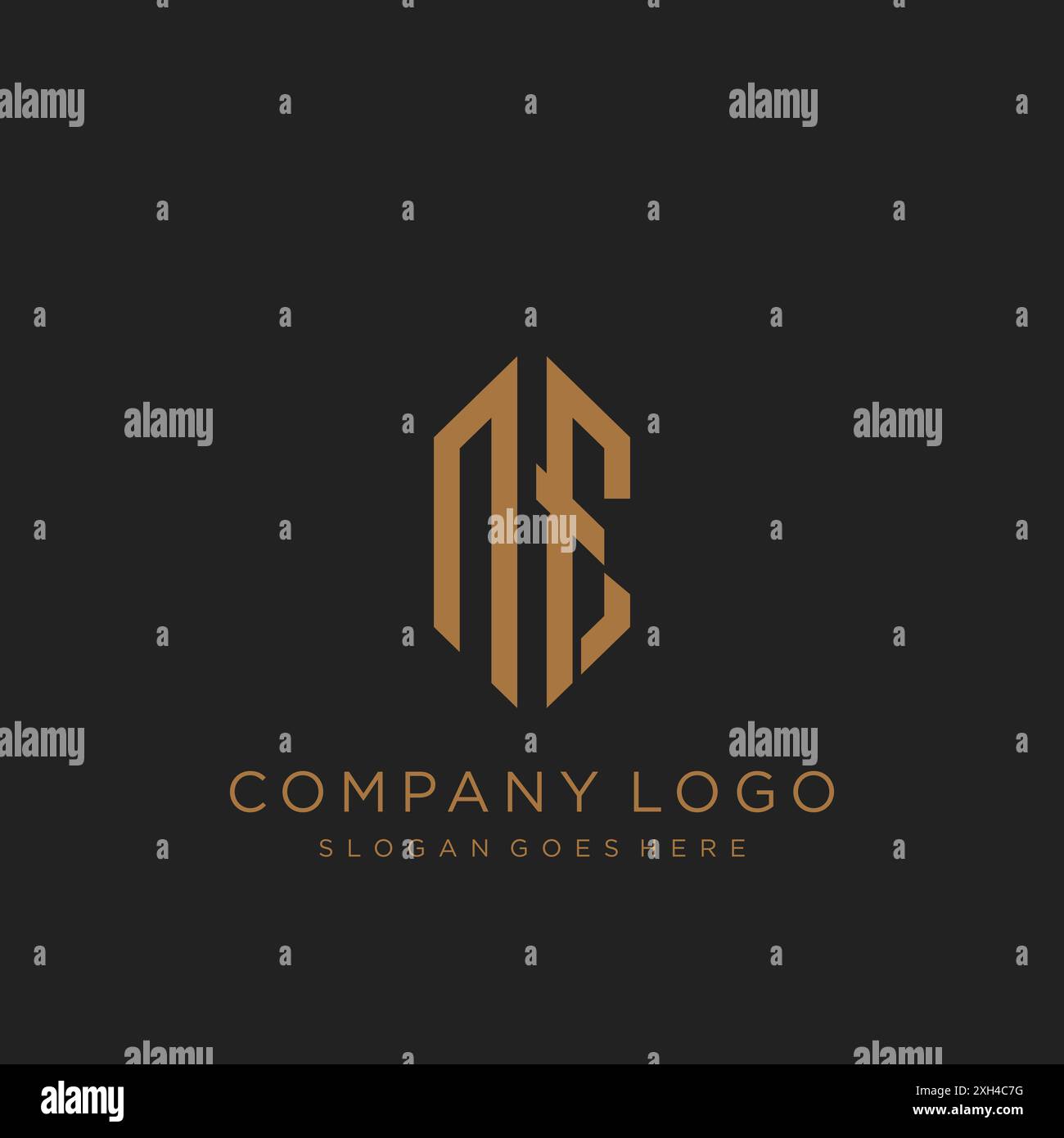 NF Letter logo icon design Stock Vector