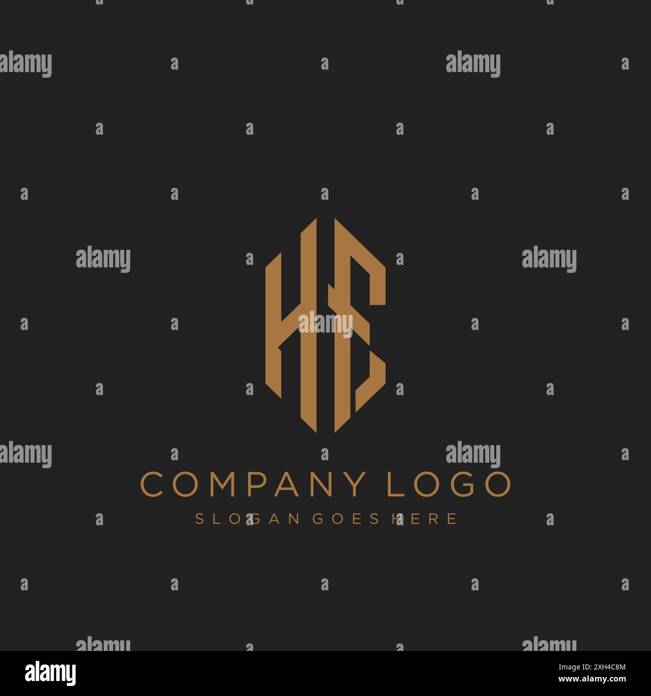 HF Letter logo icon design Stock Vector