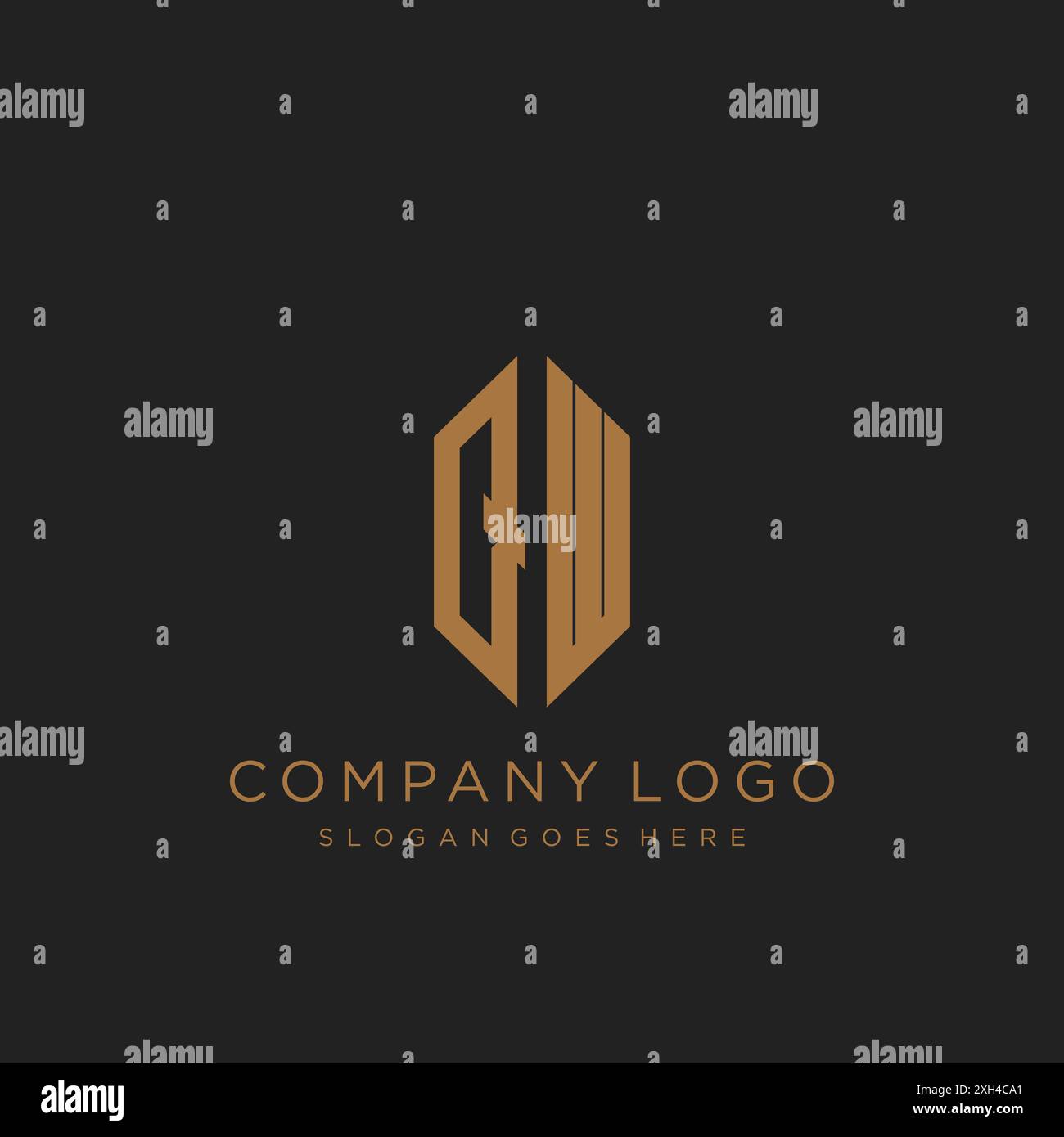 QW Letter logo icon design Stock Vector